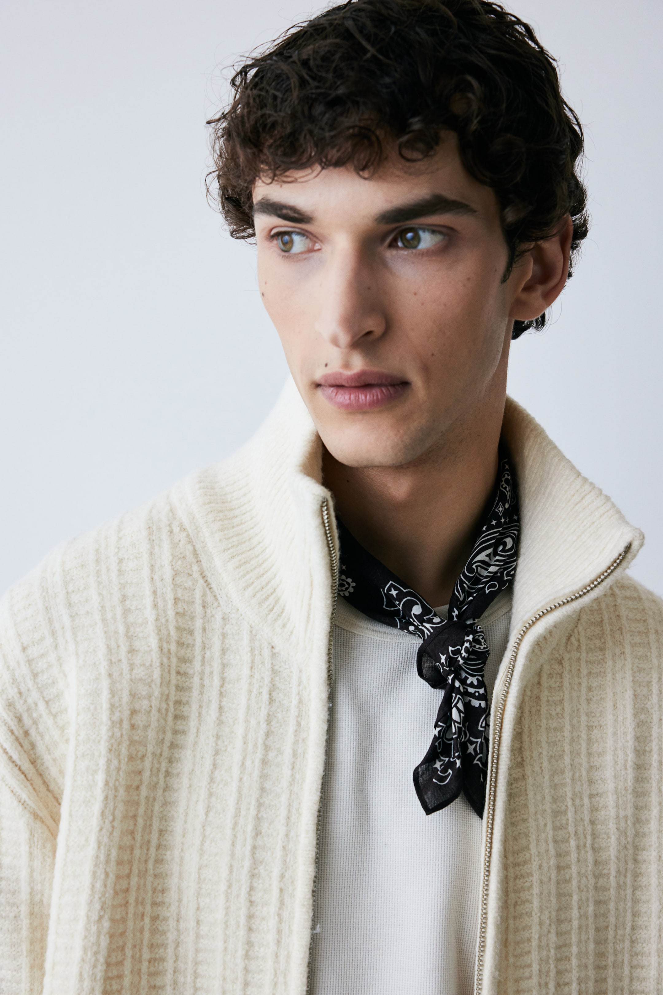 Regular Fit Textured-Knit Cardigan - Cream - Men | H&M US