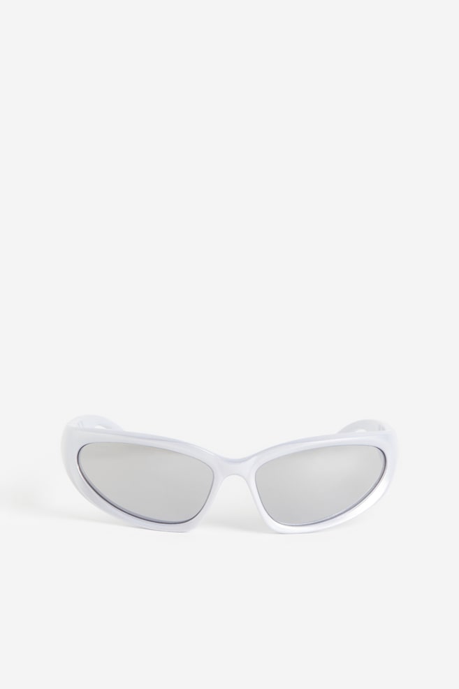 Okulary przeciwsłoneczne w sportowym stylu - Srebrzysty - 2