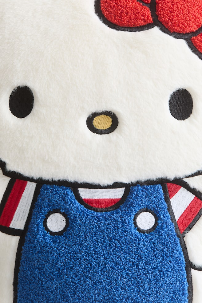 Figuratives Kissen aus Teddyfleece - Weiß/Hello Kitty - 4