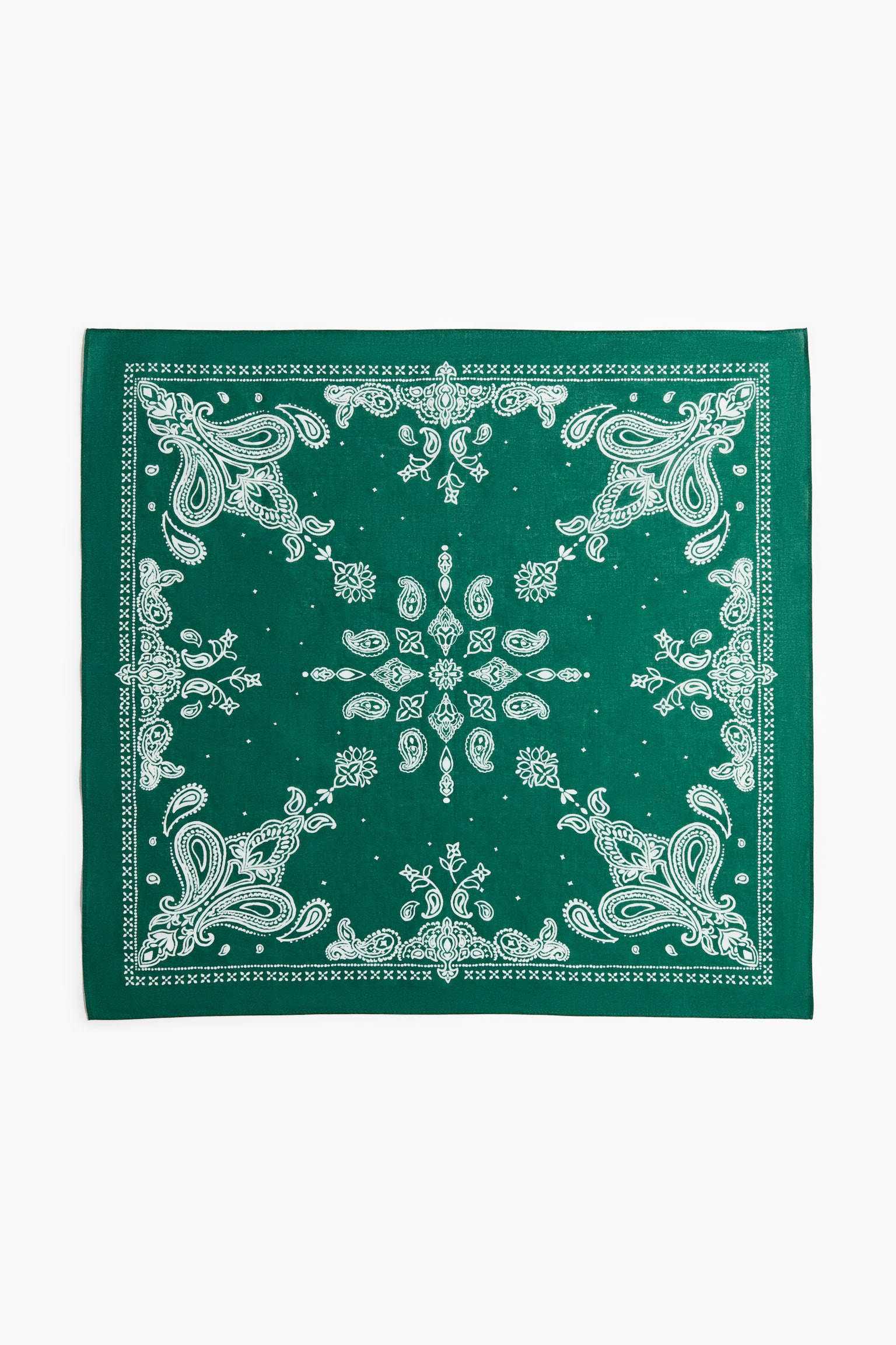 Patterned neck scarf - Green/Paisley pattern/Navy blue/Paisley pattern - 2