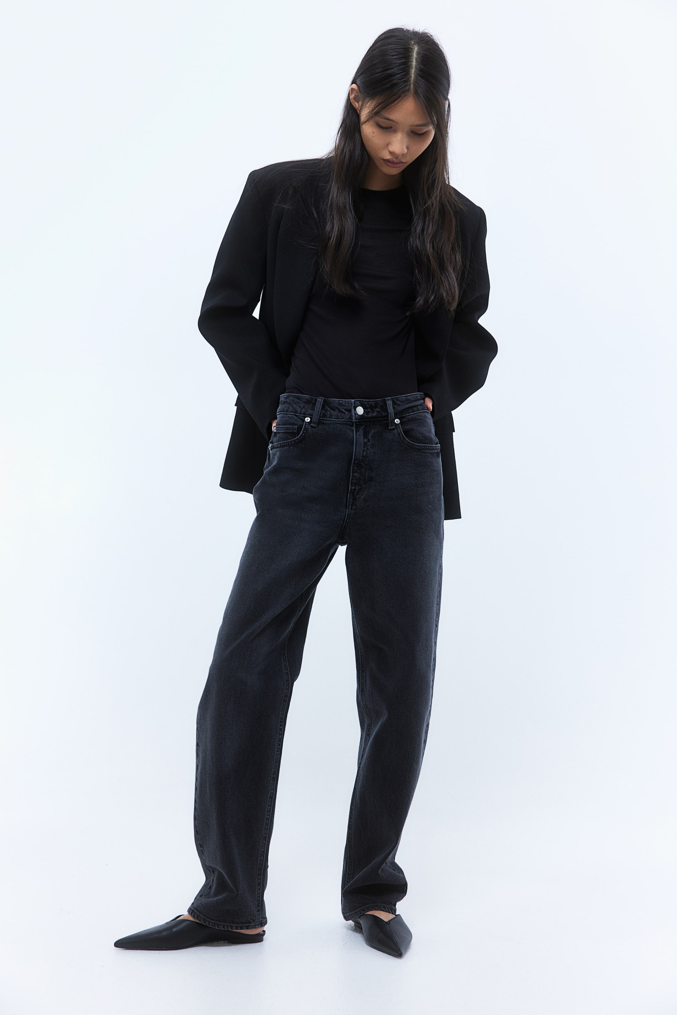 Tapered jeans - Black - Ladies | H&M GB 1