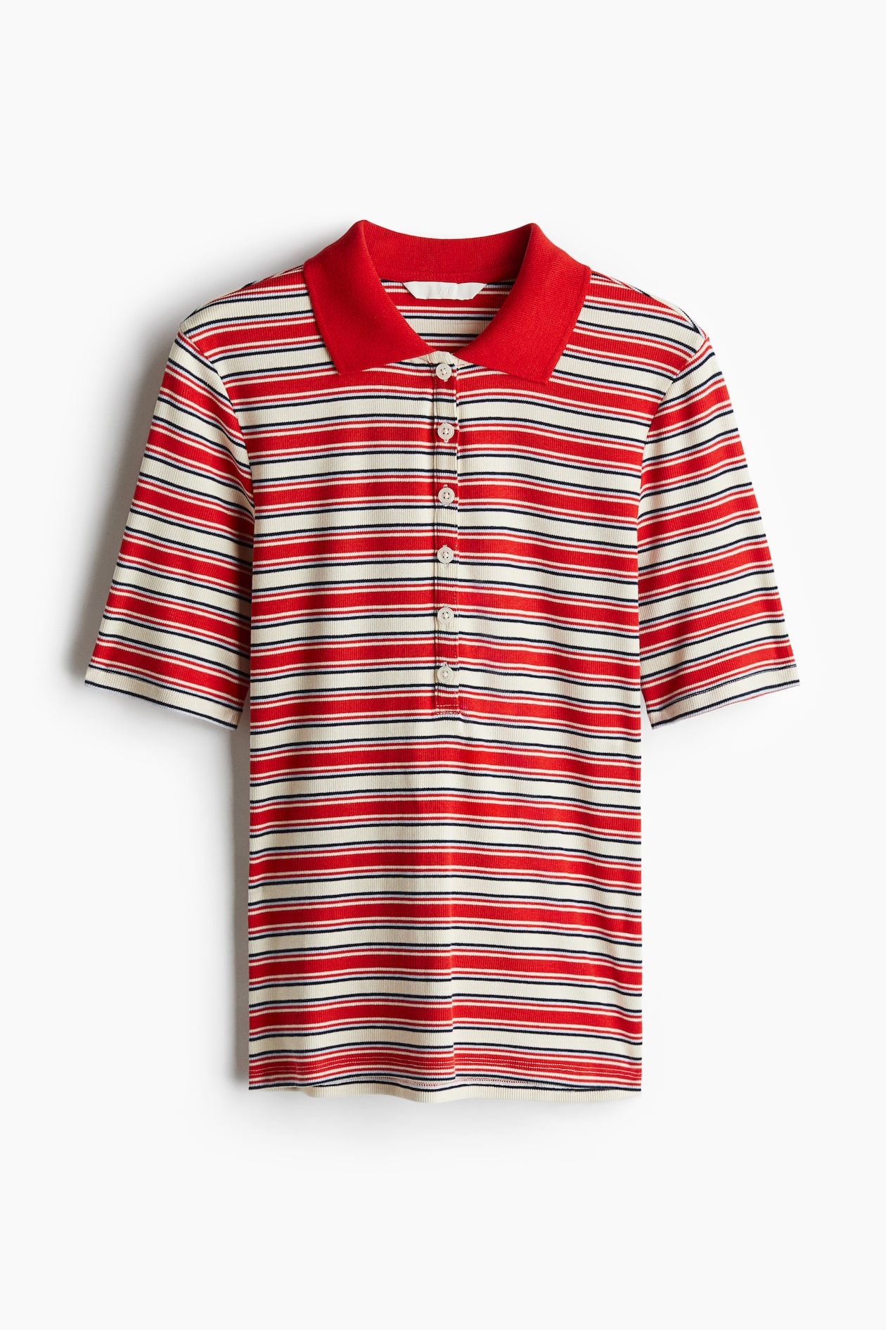 Ribbed Polo Shirt