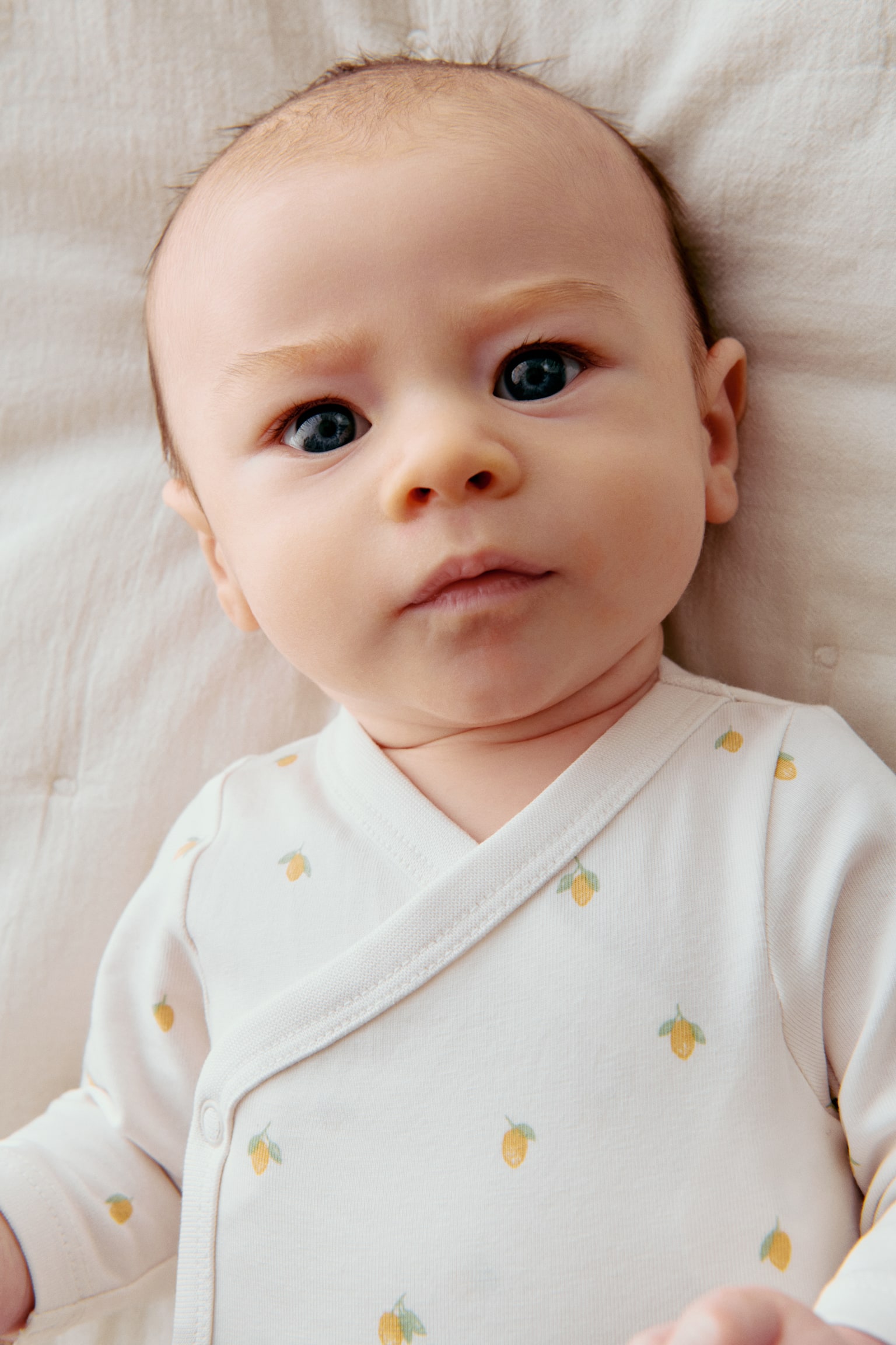 2-piece cotton set - Cream/Oranges/Cream/Cherries - 3