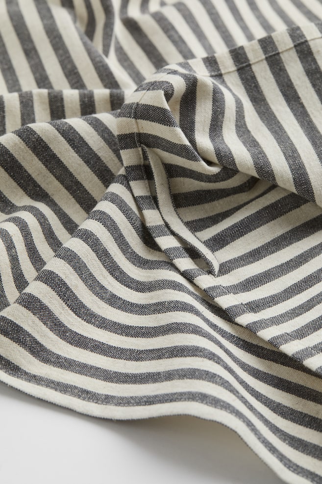 Striped tea towel - Dark grey/Striped/Light beige - 3