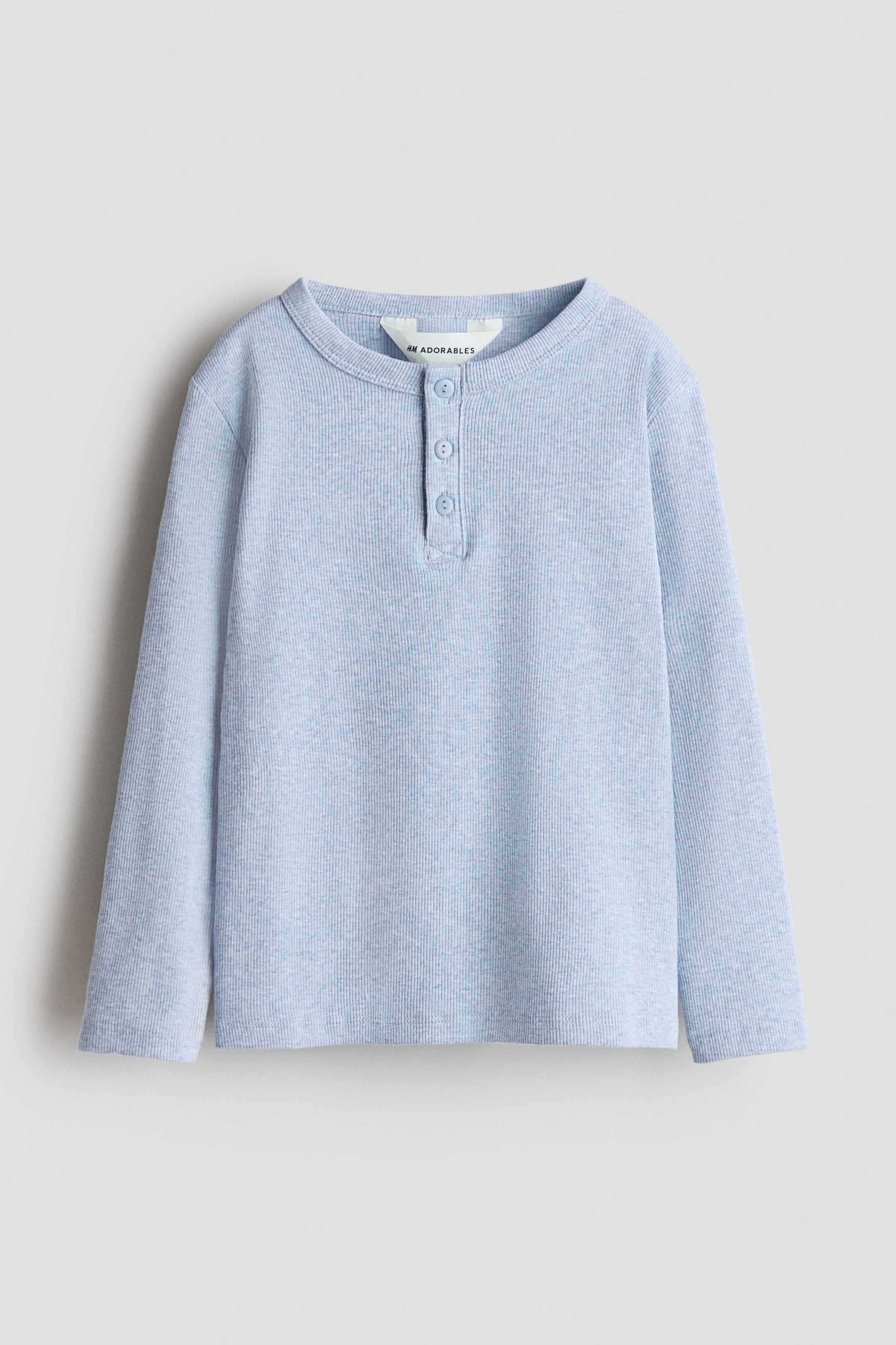 Ver imagem maior: Camisola em algodão com botões - Azul claro - CRIANÇA | H&M PT 3