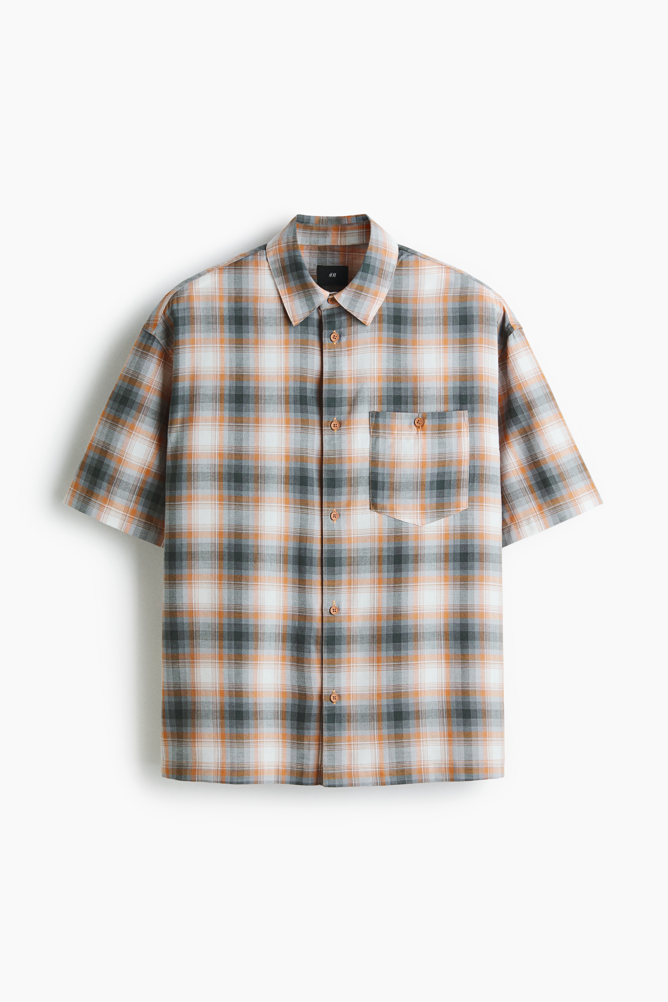 Regular Fit Shirt - Dark grey/Checked/Dark grey/Checked