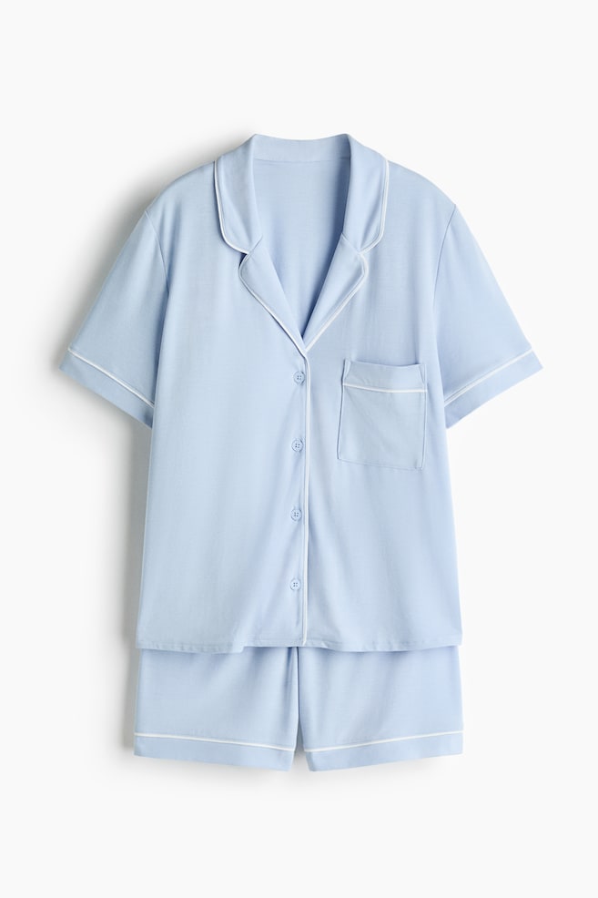 Shorty aus Viskosegemisch - Hellblau/Weinrot/Rostbraun/Dunkelbraun/Schwarz/Hellrosa/Cremefarben/Marineblau - 1
