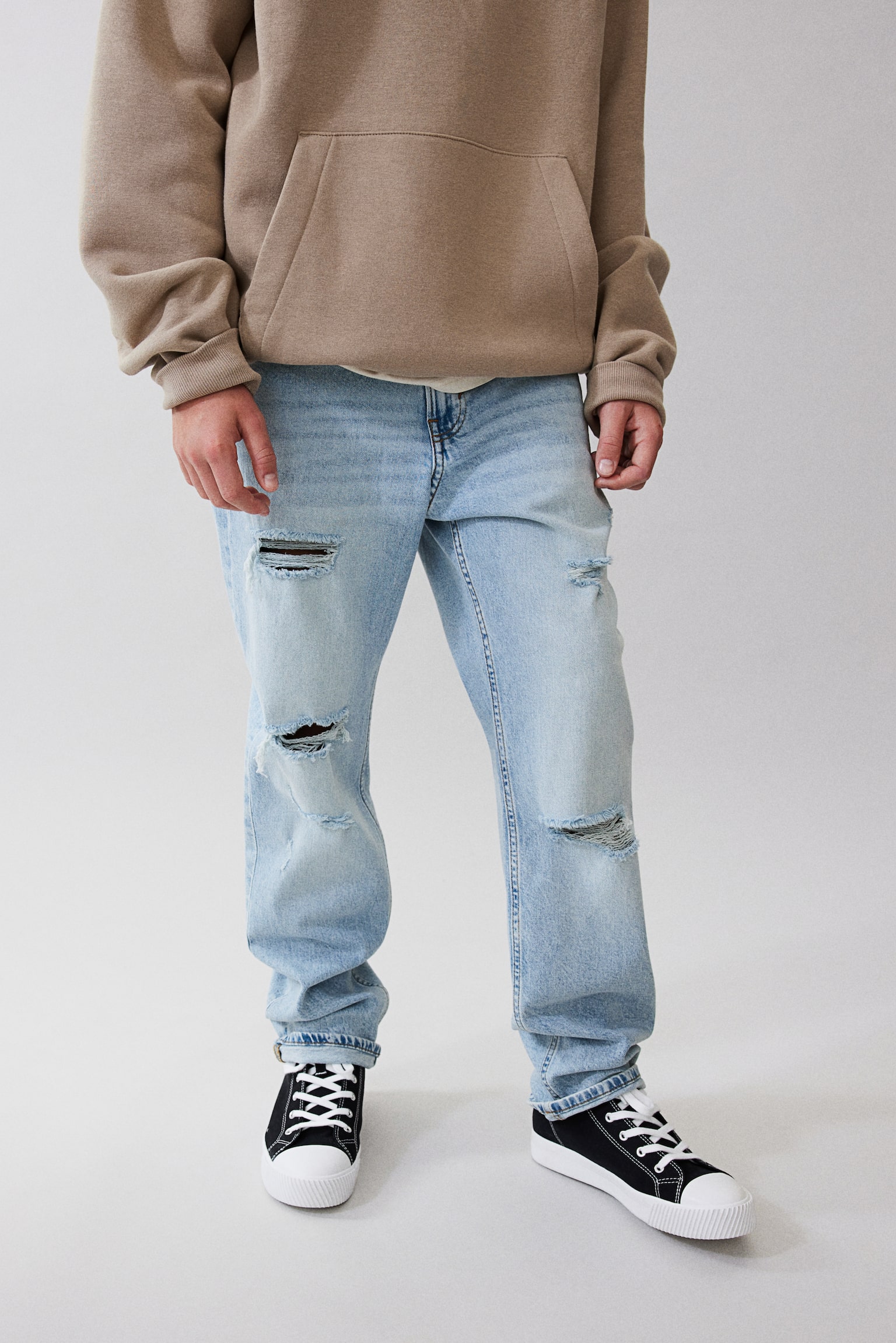 Relaxed Tapered Fit Jeans - Light denim blue/Washed out grey/Light denim blue/Light denim blue/Denim grey/Dark grey - 3