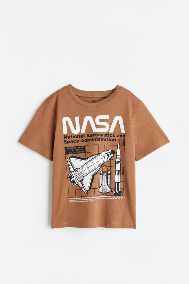 Cotton T-shirt - Brown/NASA/Light beige/Dinosaurs/White/Dinosaurs/Orange/Happy Day/dc/dc/dc/dc/dc/dc/dc/dc/dc/dc/dc/dc/dc/dc/dc/dc/dc/dc/dc/dc/dc/dc/dc/dc/dc/dc/dc - 1