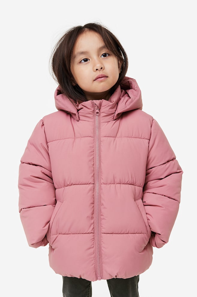 Water-repellent puffer jacket - Pink/Powder pink/Floral/Beige/Leopard print - 1
