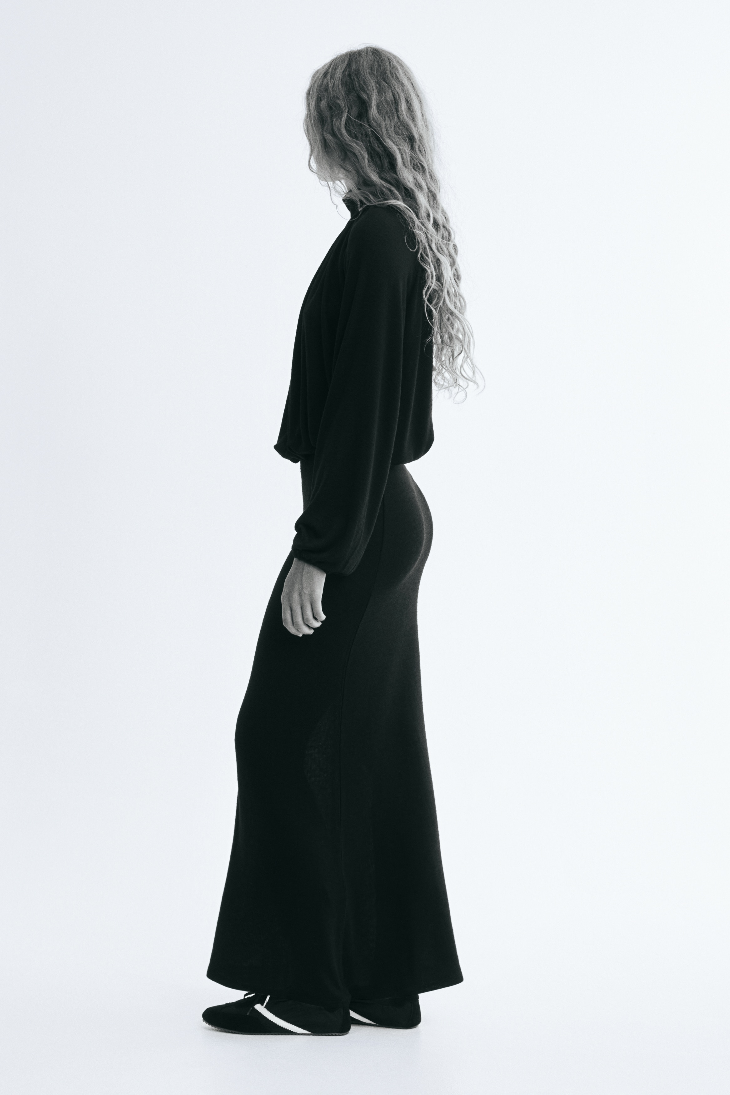 Sweatshirt dress - Black/Navy blue/Light blue/Black