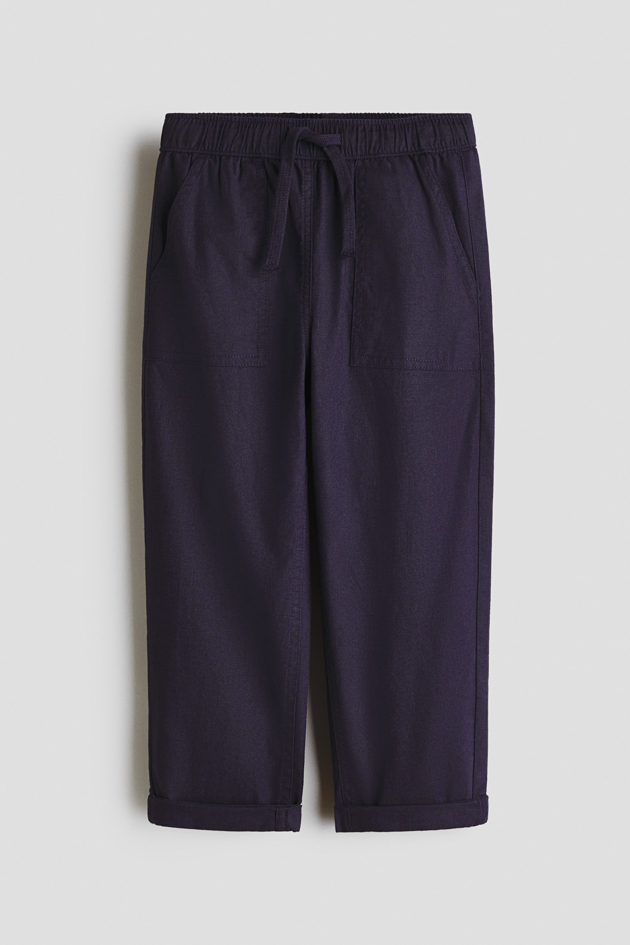 Xem ảnh lớn hơn: Quần dài linen pha - Navy blue - Kids | H&M VN 1