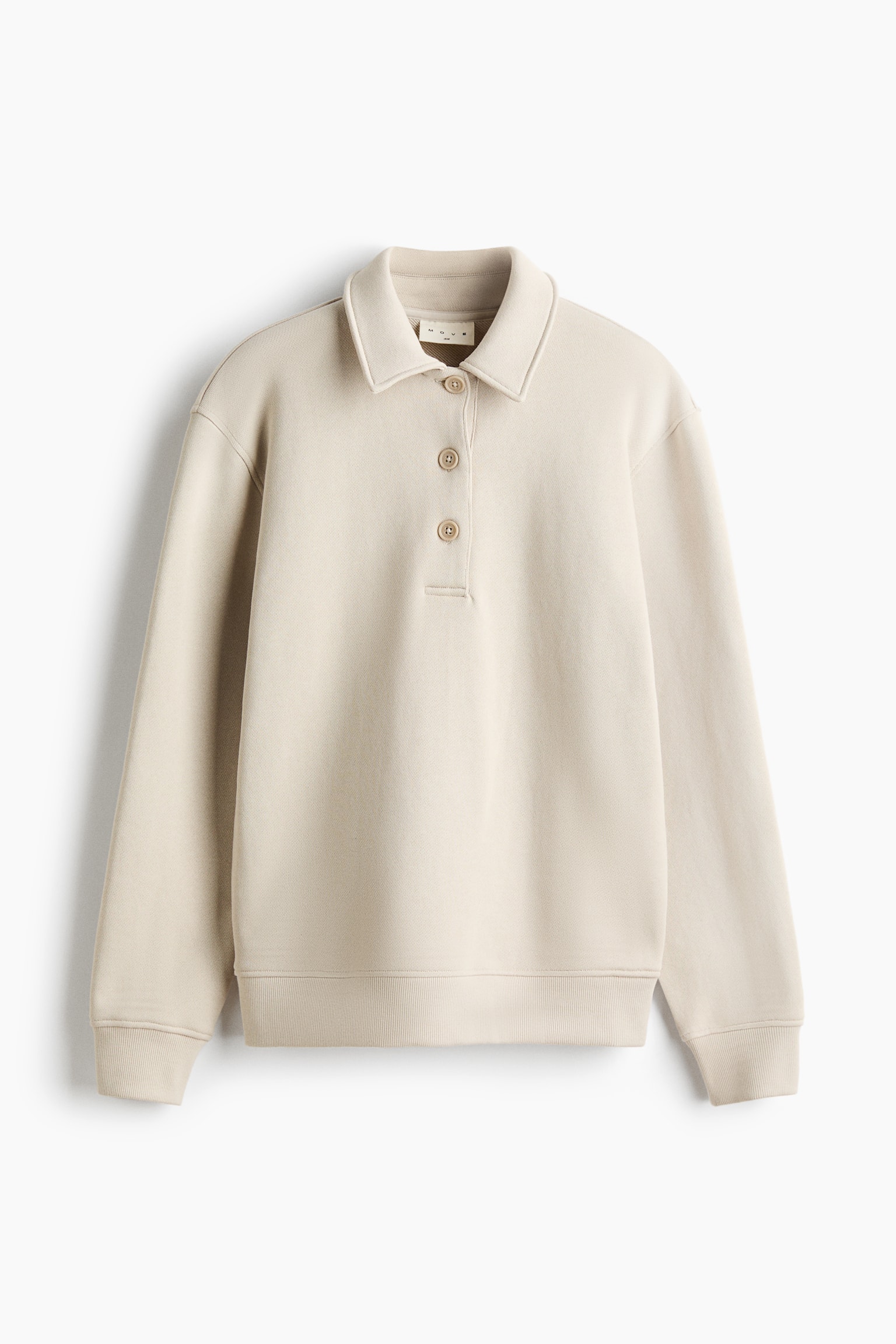 Sports cotton rugby shirt - Light taupe/Chocolate plum - 2