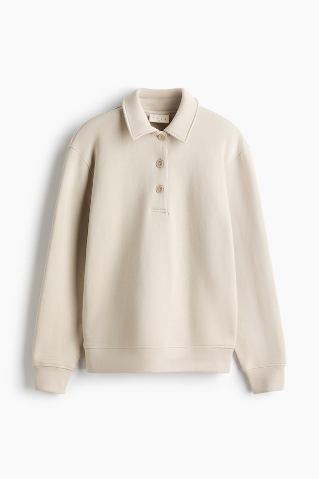Sports cotton rugby shirt - Light taupe - 1