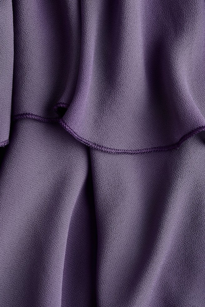 Asymmetric Dress-Dark purple - 3