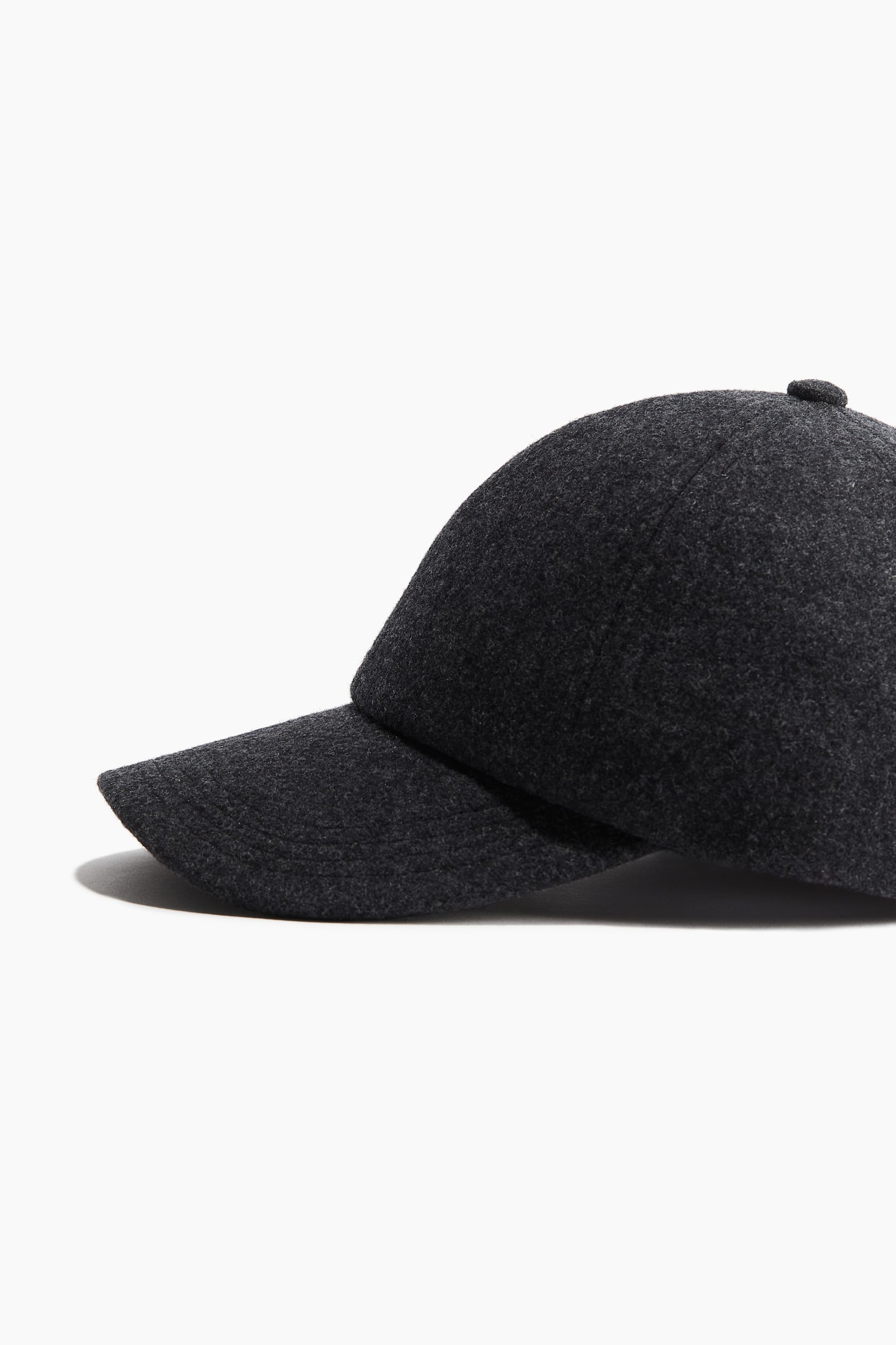 Wool-blend cap - Dark grey/Beige - 4