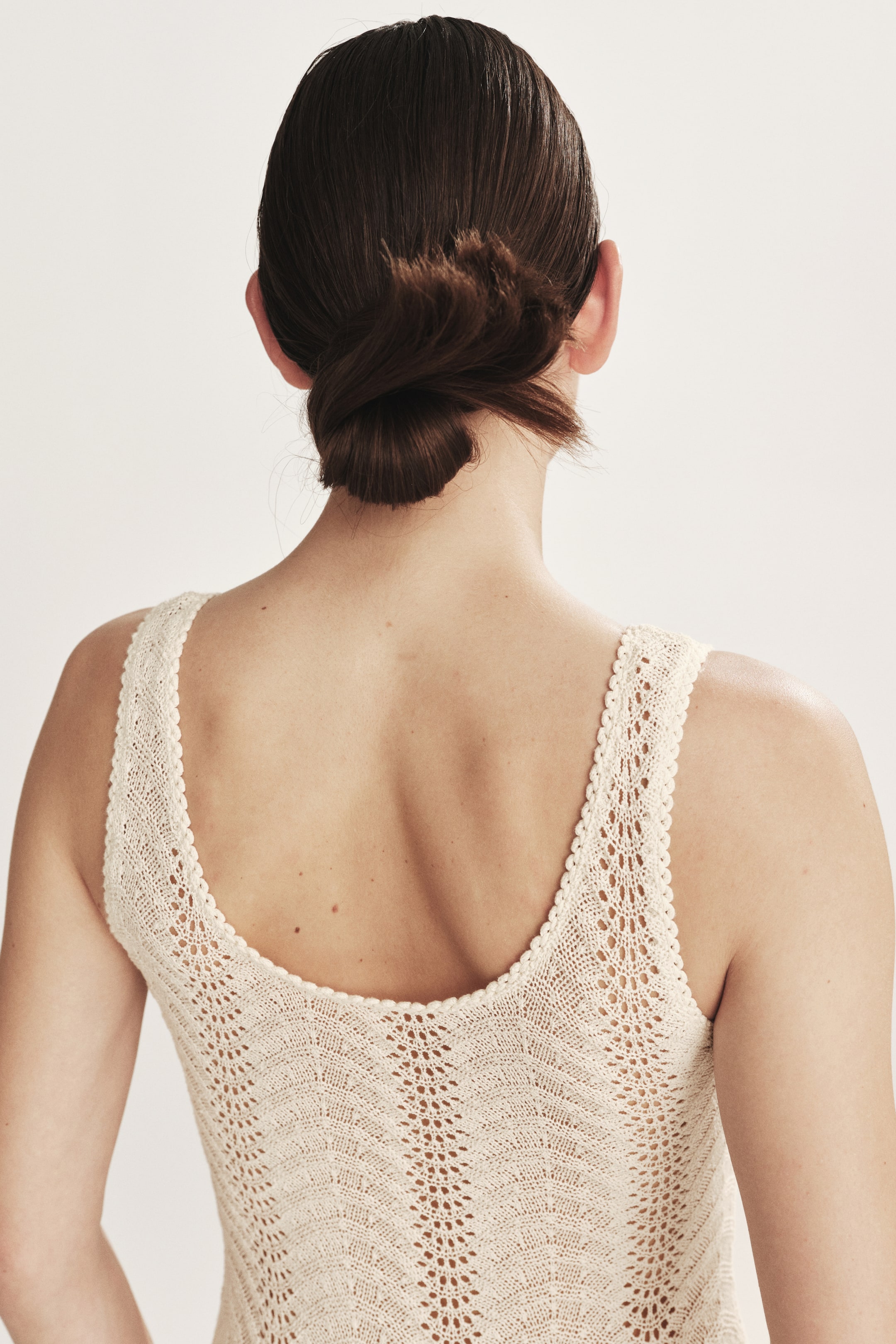 Robe midi d'aspect crochet