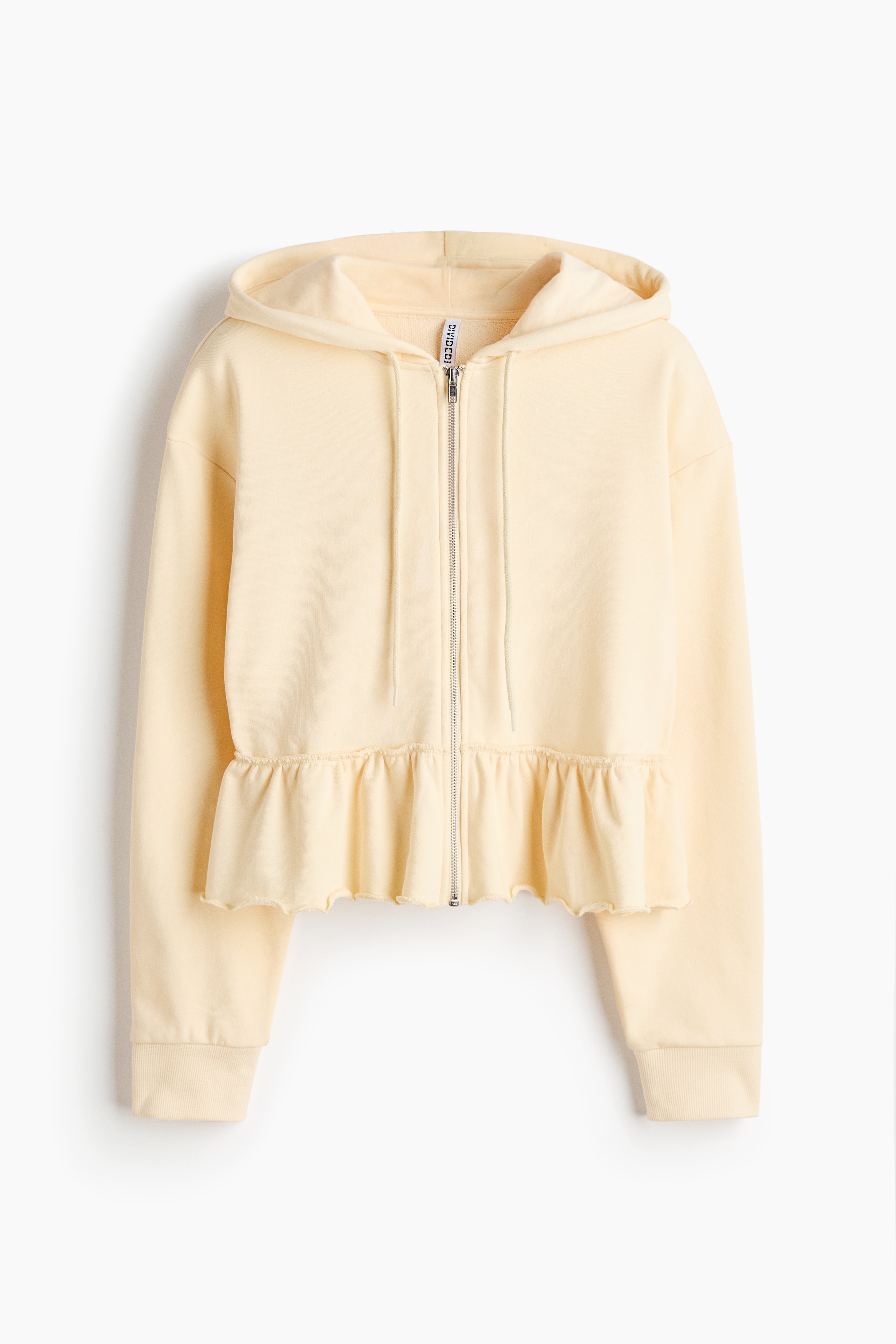 Áo hoodie kéo khoá có peplum
