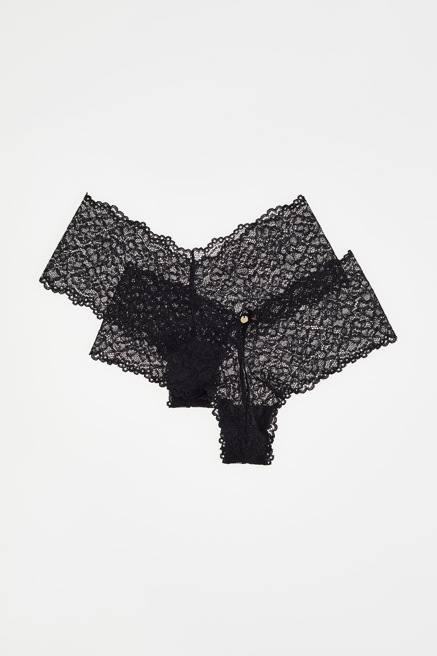 2-pack Lace Brazilian Briefs - Black - 1