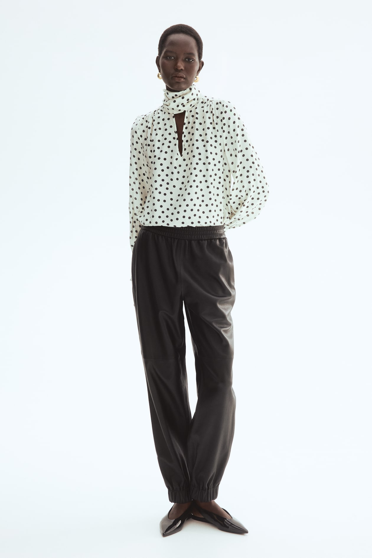 Tie-Neck Chiffon Blouse - image 3
