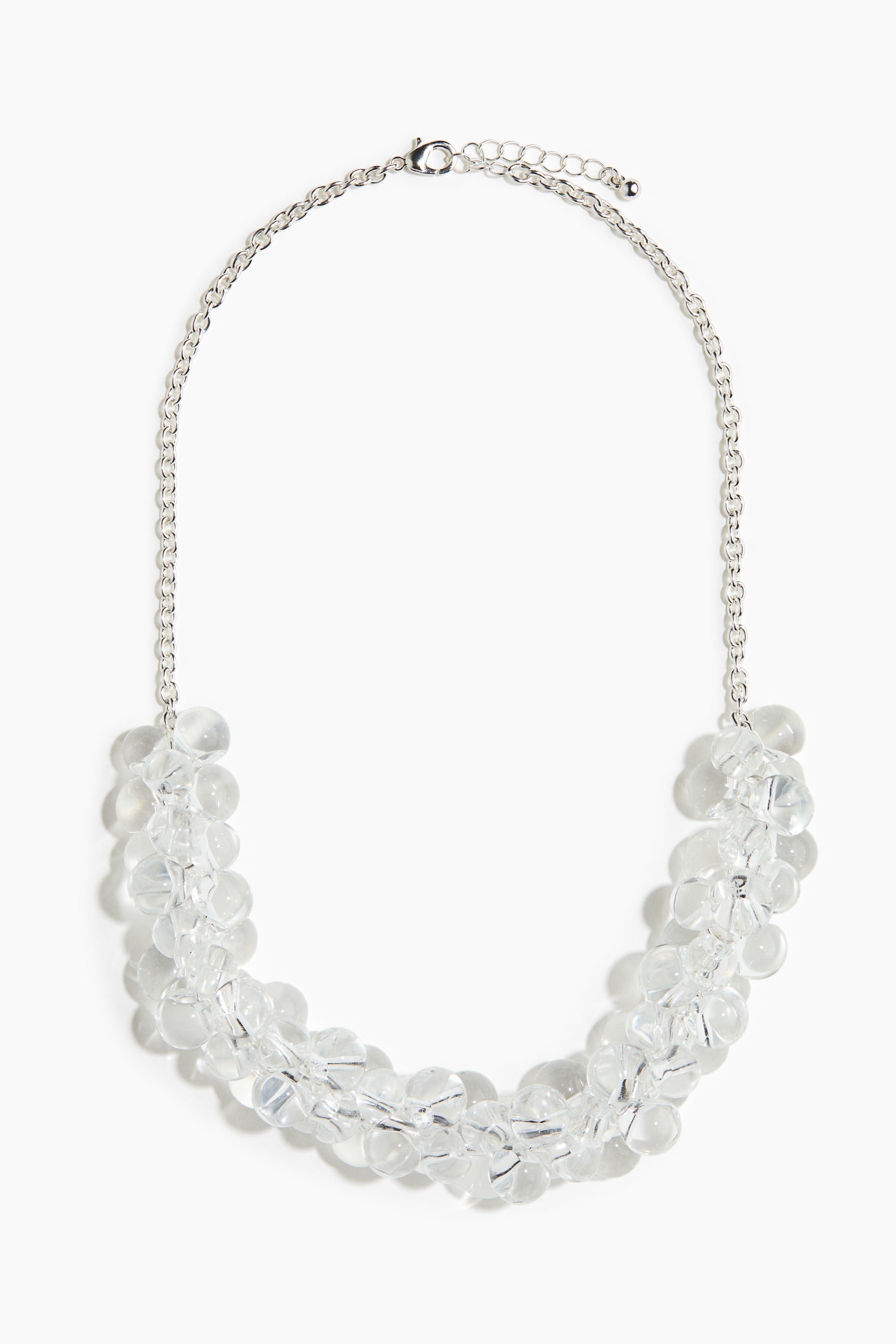 View larger image: Bead-detail necklace - Silver-coloured/Transparent - Ladies | H&M 1