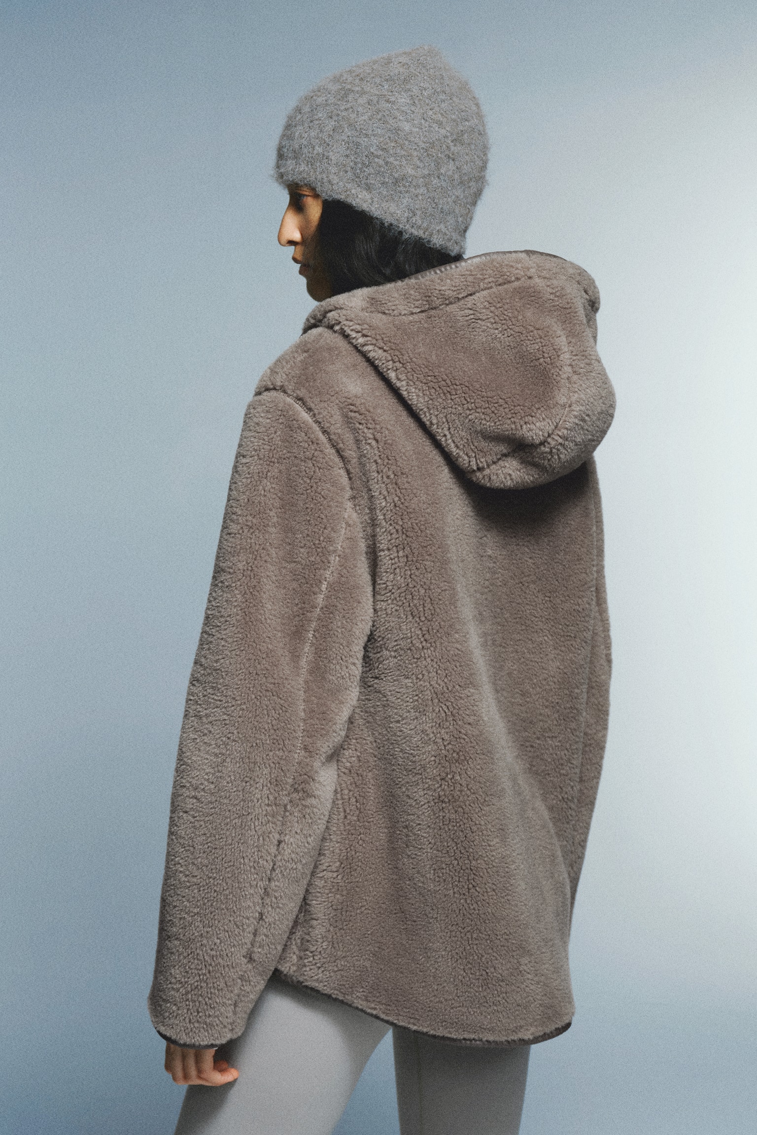 Hooded jacket - Dark beige - 3