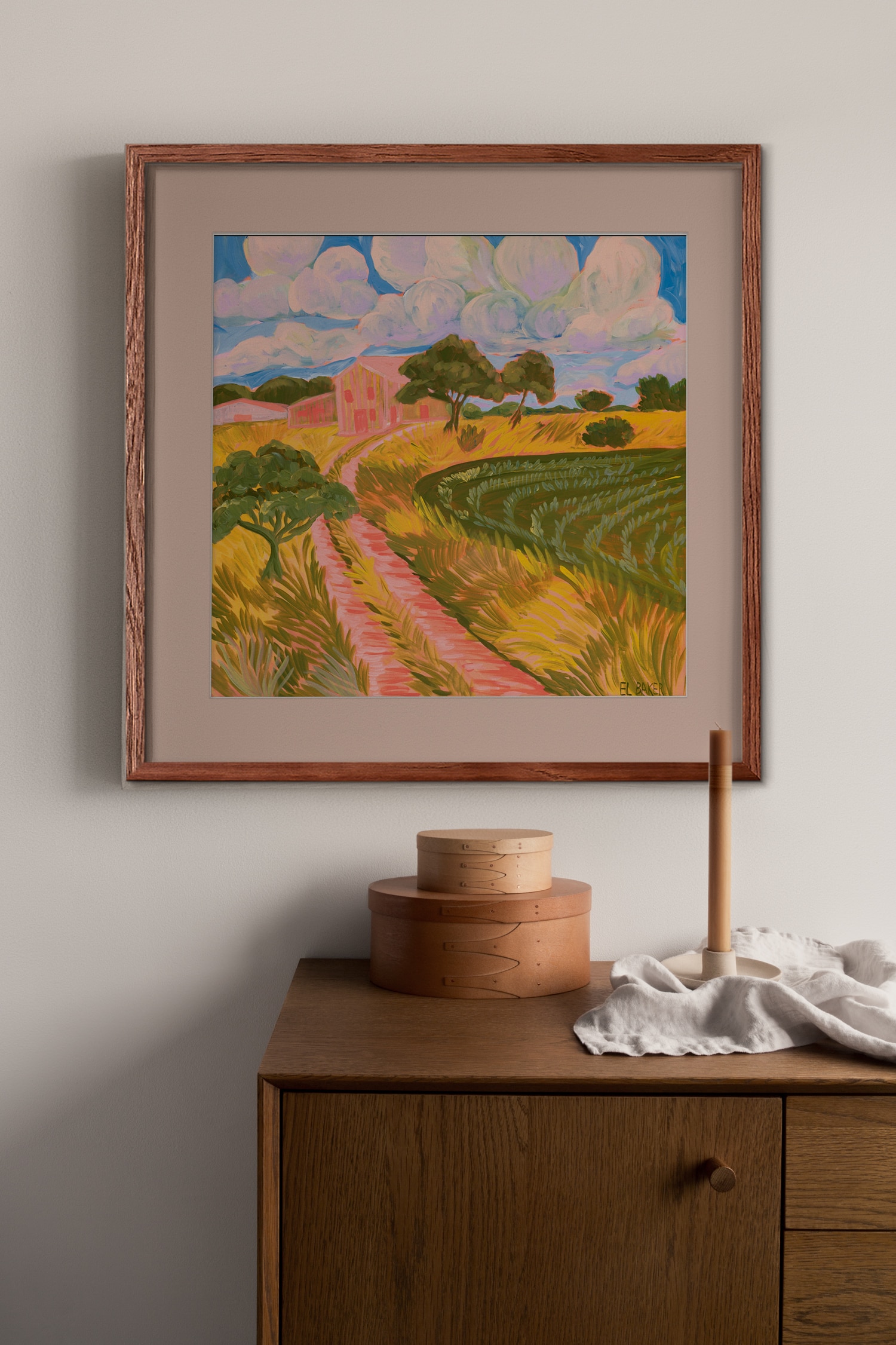 Eleanor Baker - Framed Canvas Print (framed) - Flerfarvet