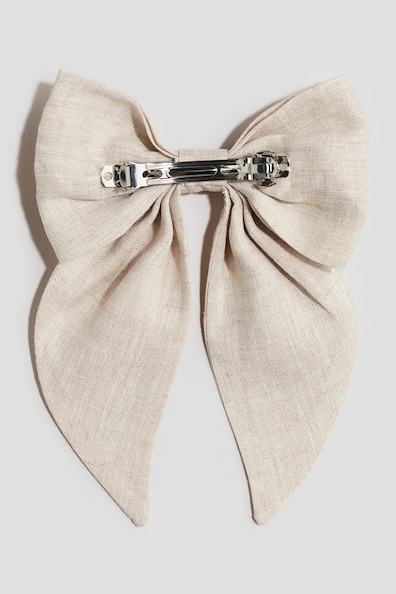 Broche para el cabello con moño de lino - Beige claro - Kids | H&M MX