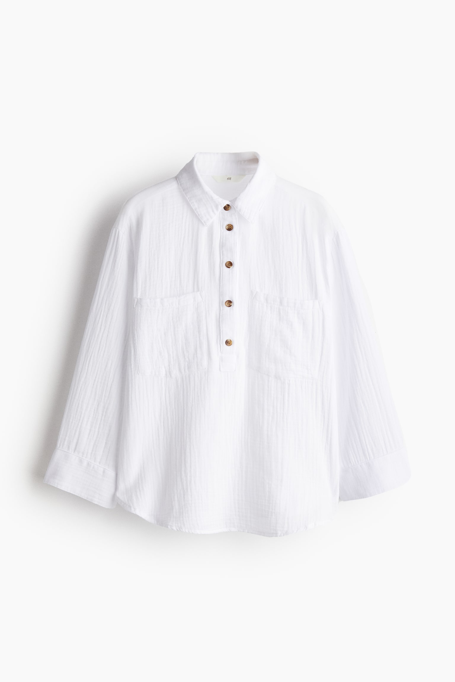 Popover Muslin Shirt - White/Blue/Stripe/Rust red - 2