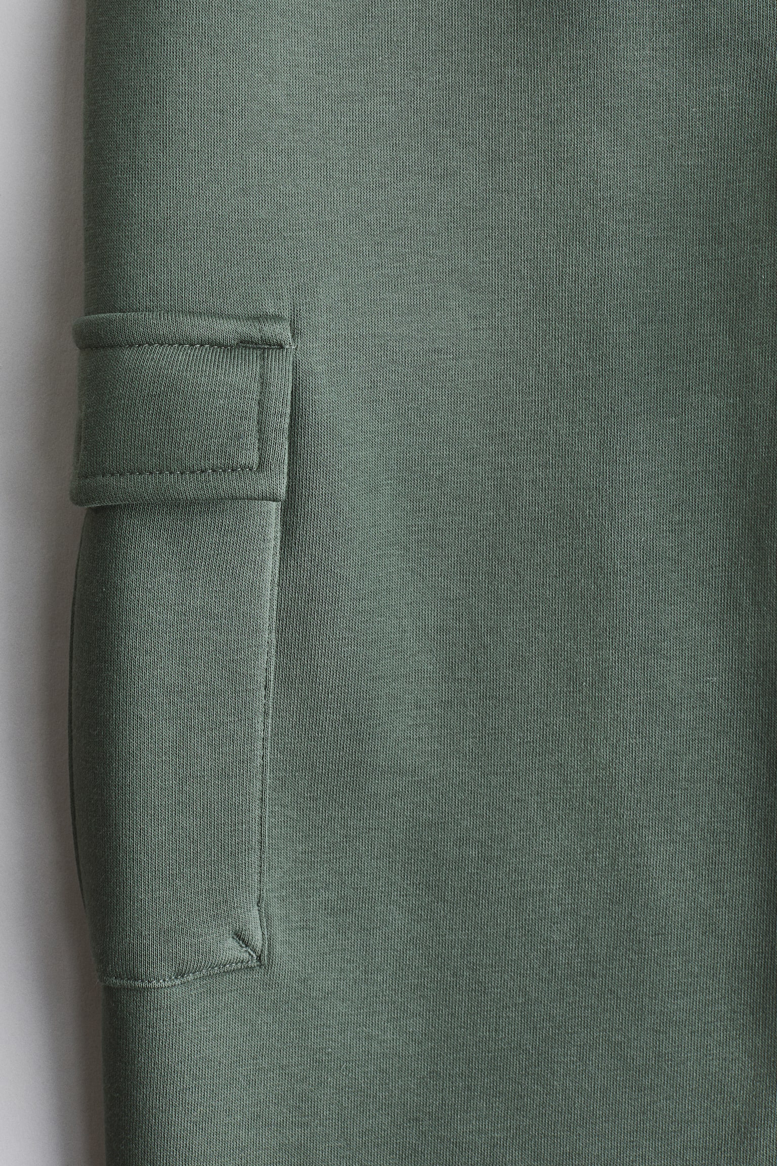 Cargo-Joggpants aus Sweatstoff - Khakigrün/Dunkelgrau - 2