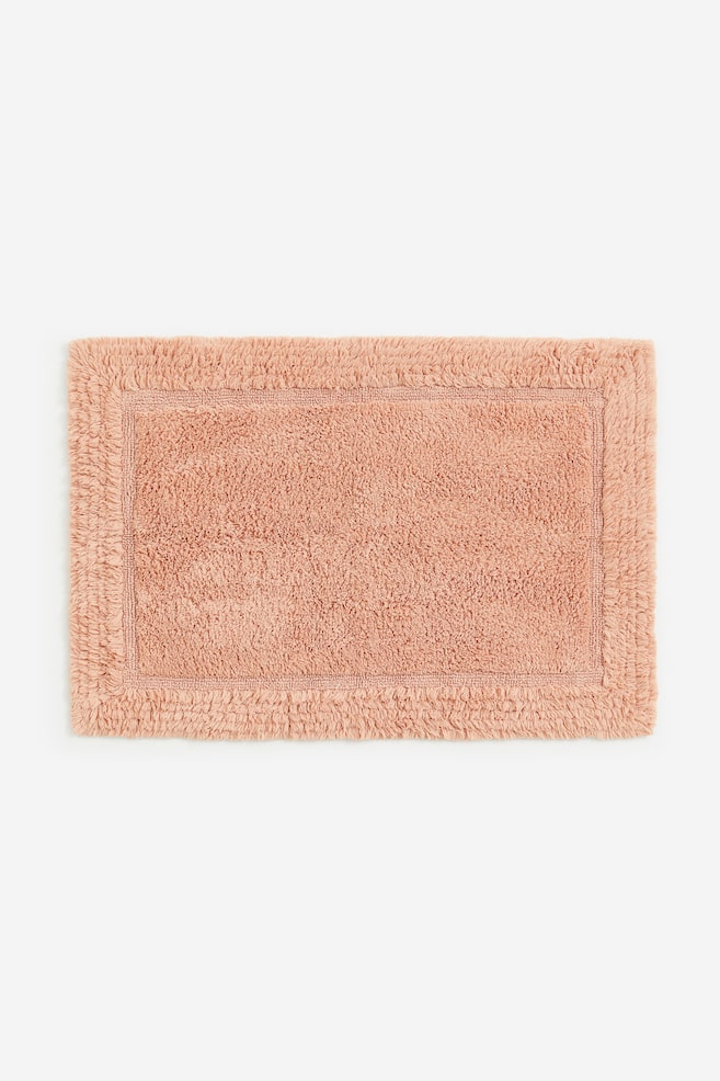 Tufted cotton bath mat - Powder pink/Light beige/Light green - 1