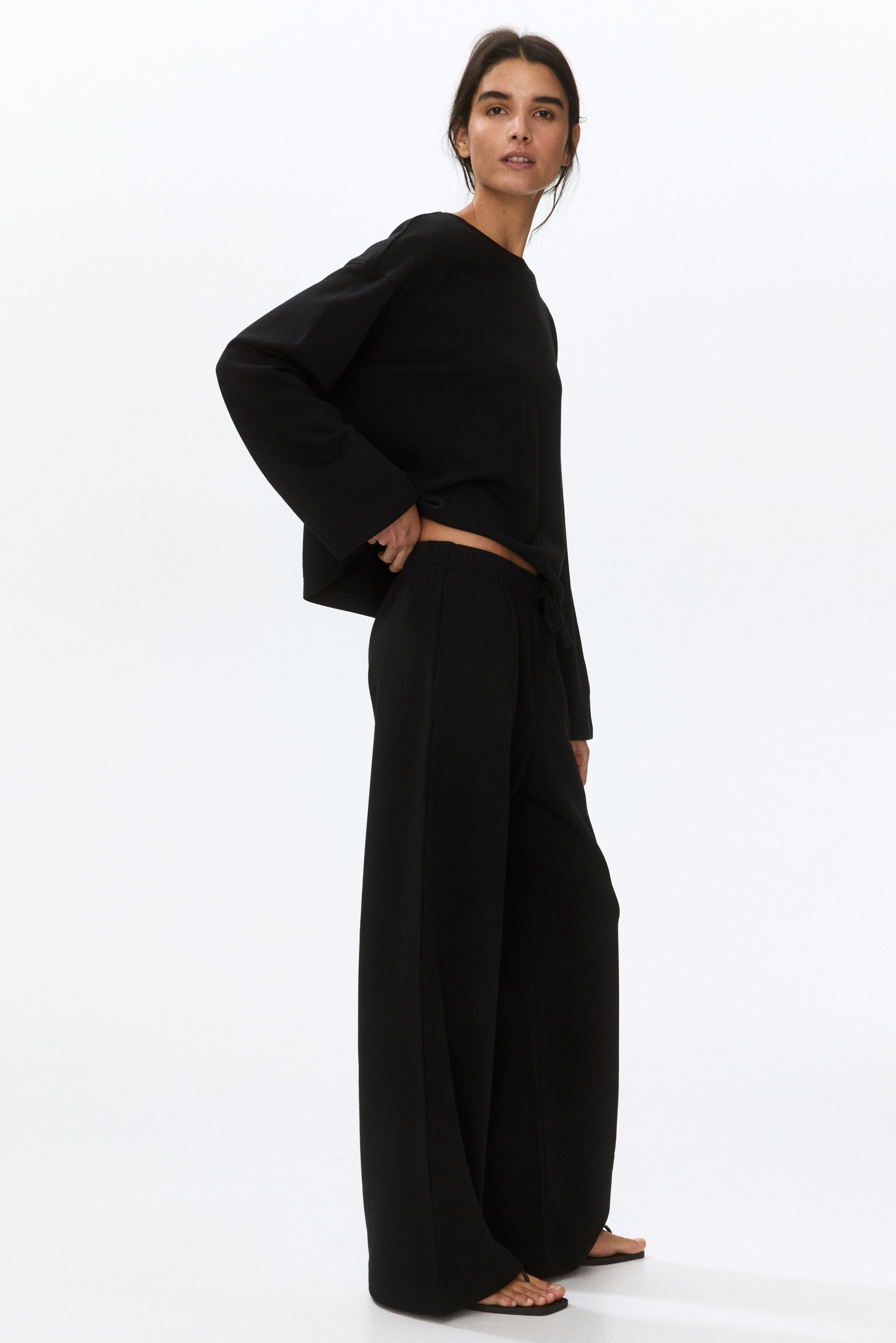 2-Piece Cotton Sweatshirt and Sweatpants Set