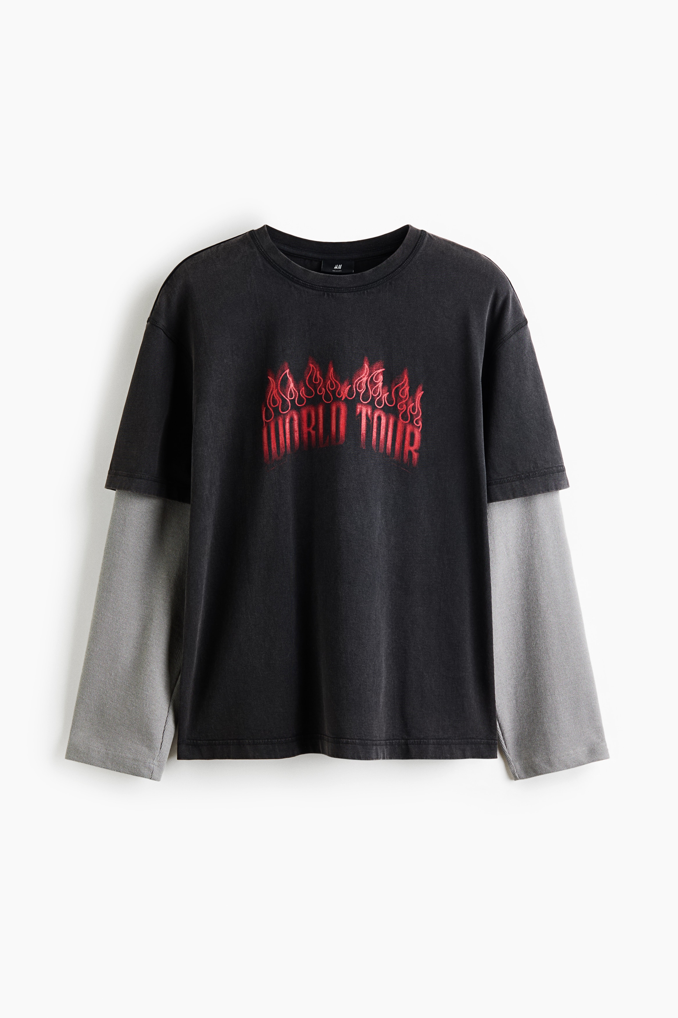 Relaxed Fit Printed long-sleeved cotton T-shirt