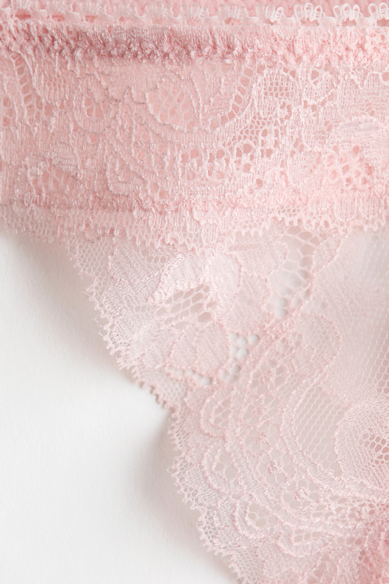 מארז 2 זוגות תחתוני חוטיני תחרה - ורוד בהיר/שחור - 4