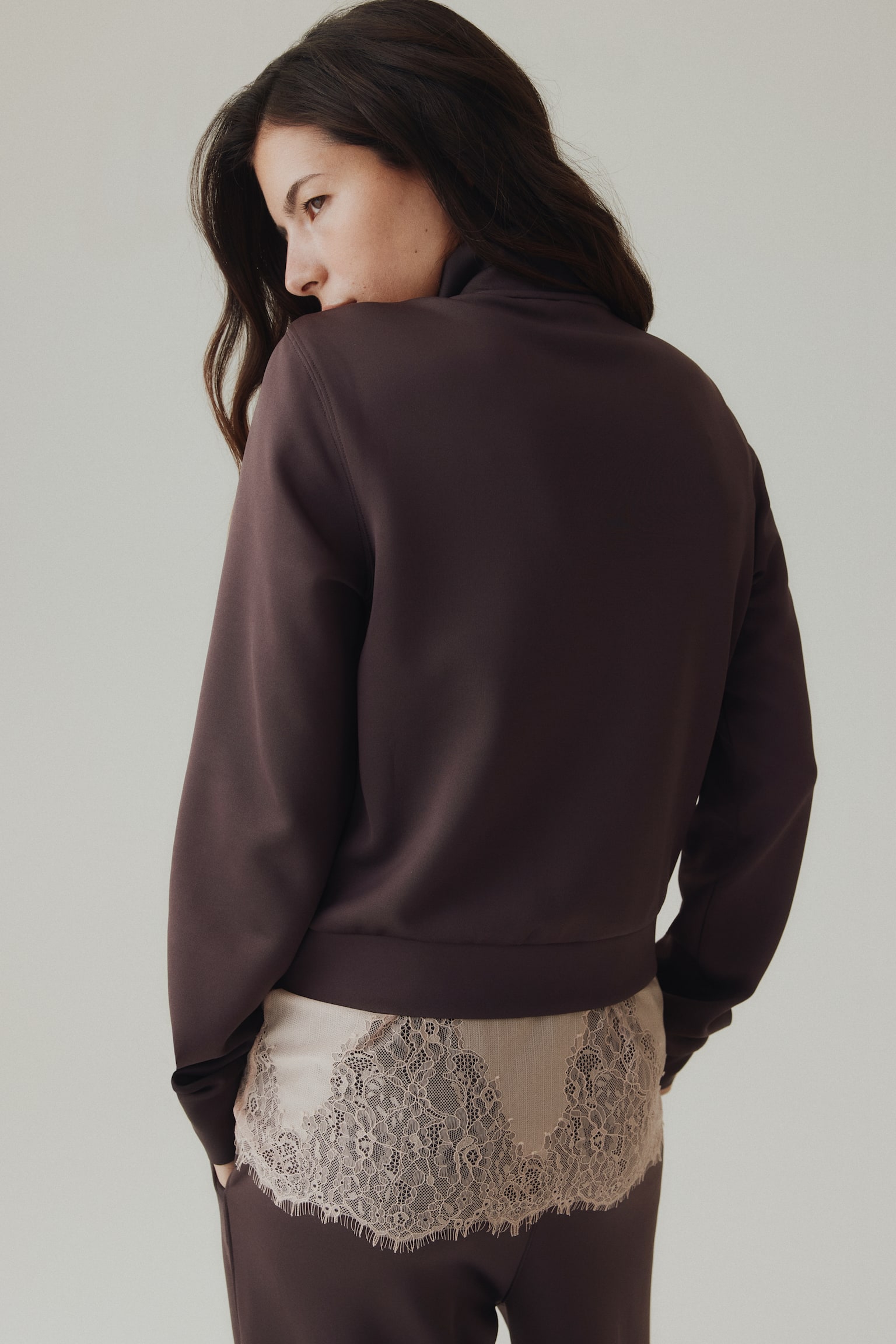 Track jacket - Truffle grey/Navy blue - 3