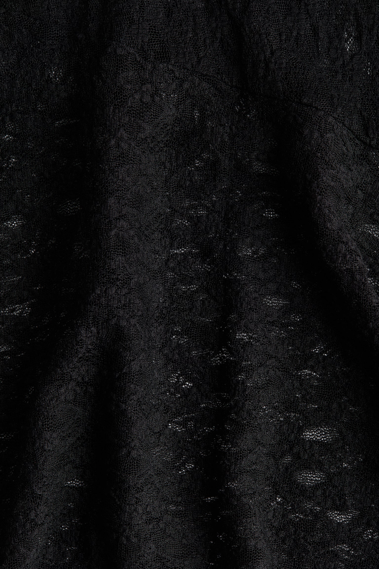 Asymmetric lace skirt - Black - 6