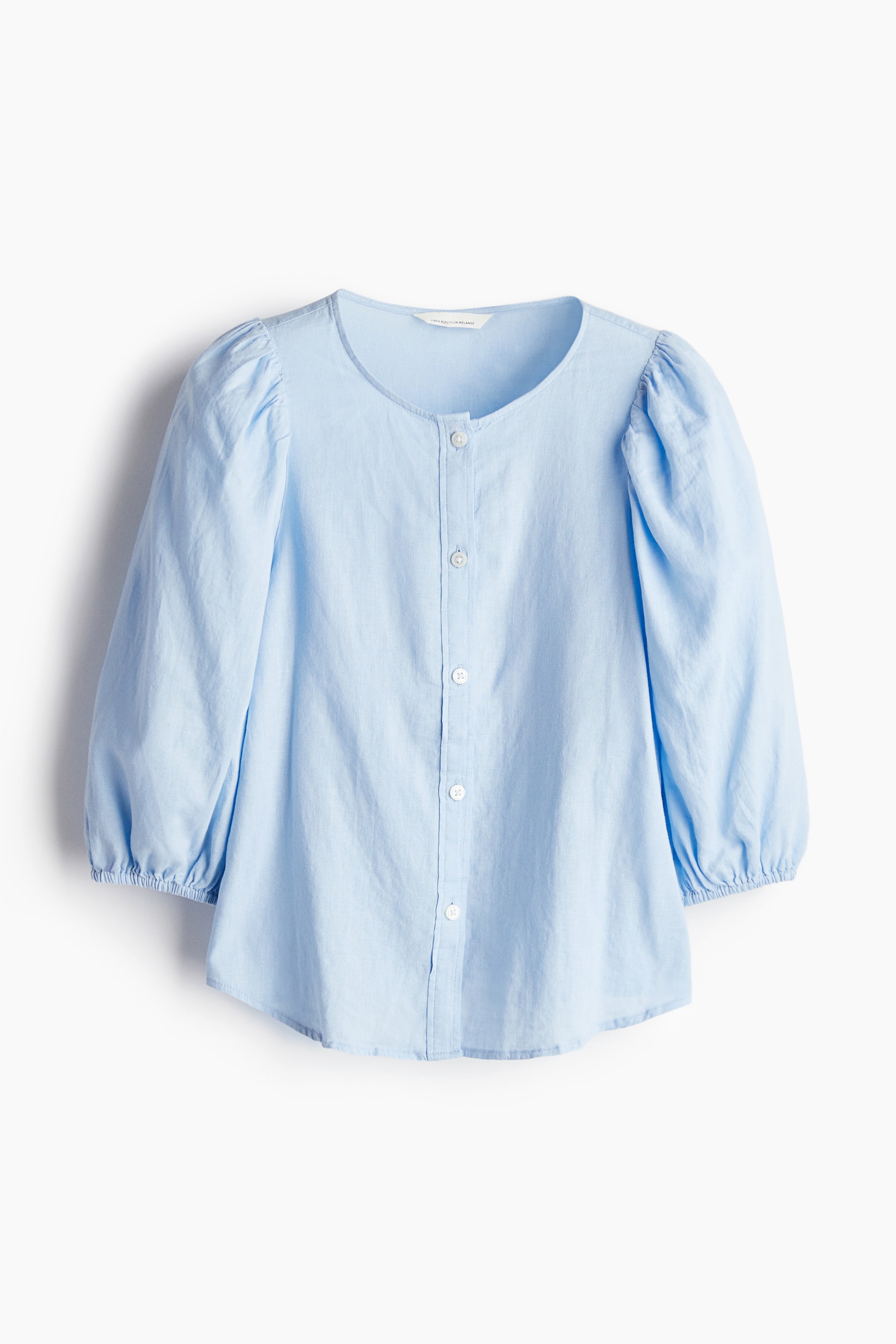 Linen-Blend Blouse