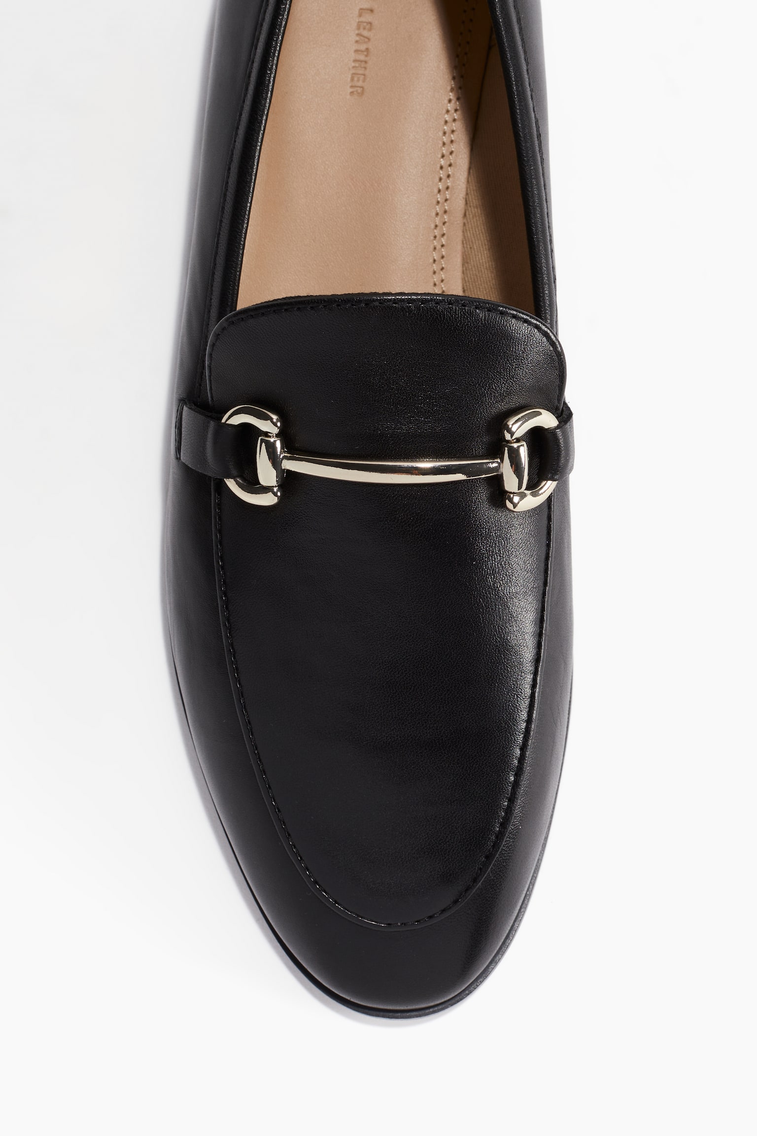 Leather loafers - Black/Beige - 3