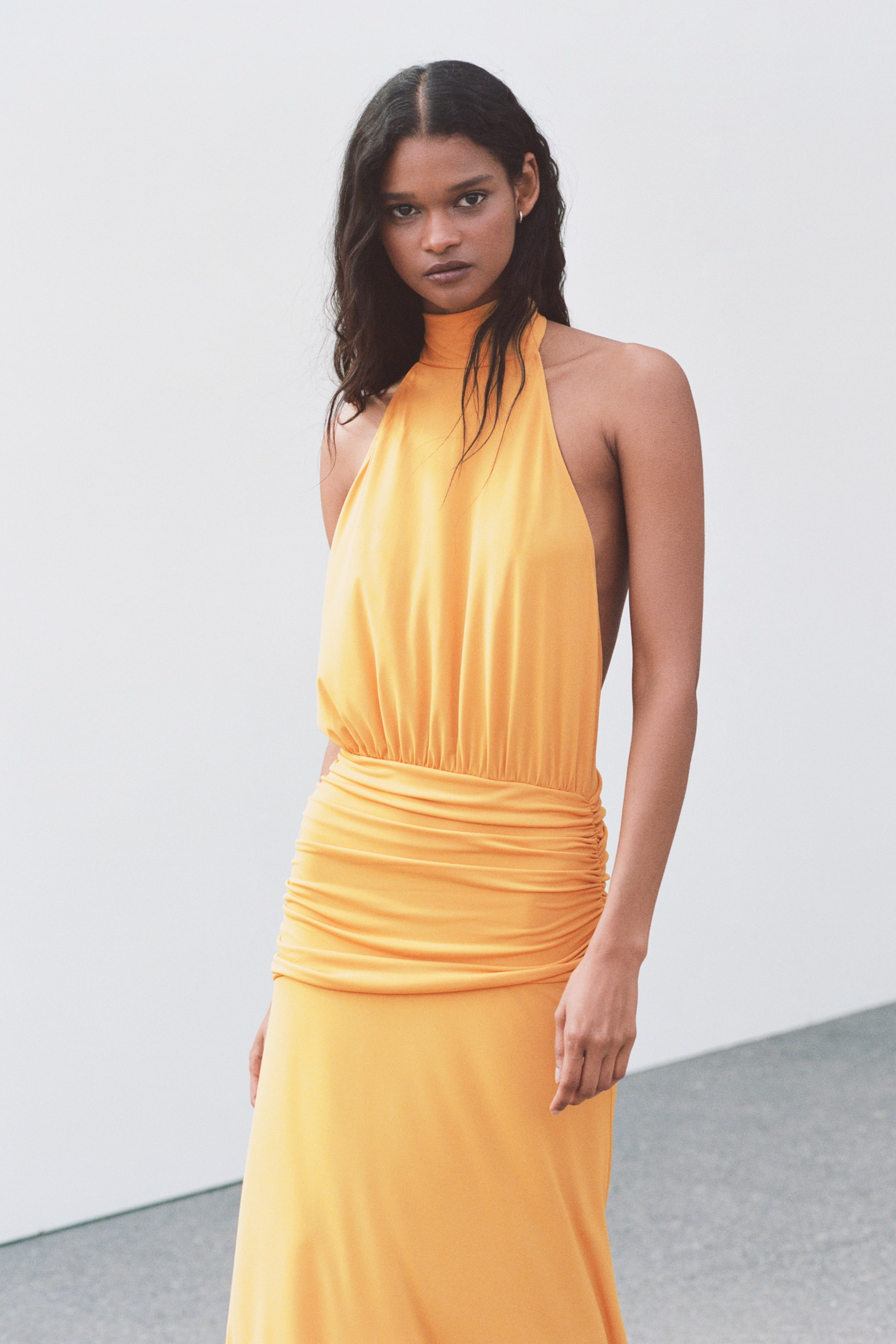 Draped Halterneck Dress