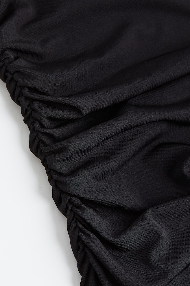 Gathered bodycon dress - Black/Black/Zebra print/Light beige/Striped/Black/Patterned/dc - 3
