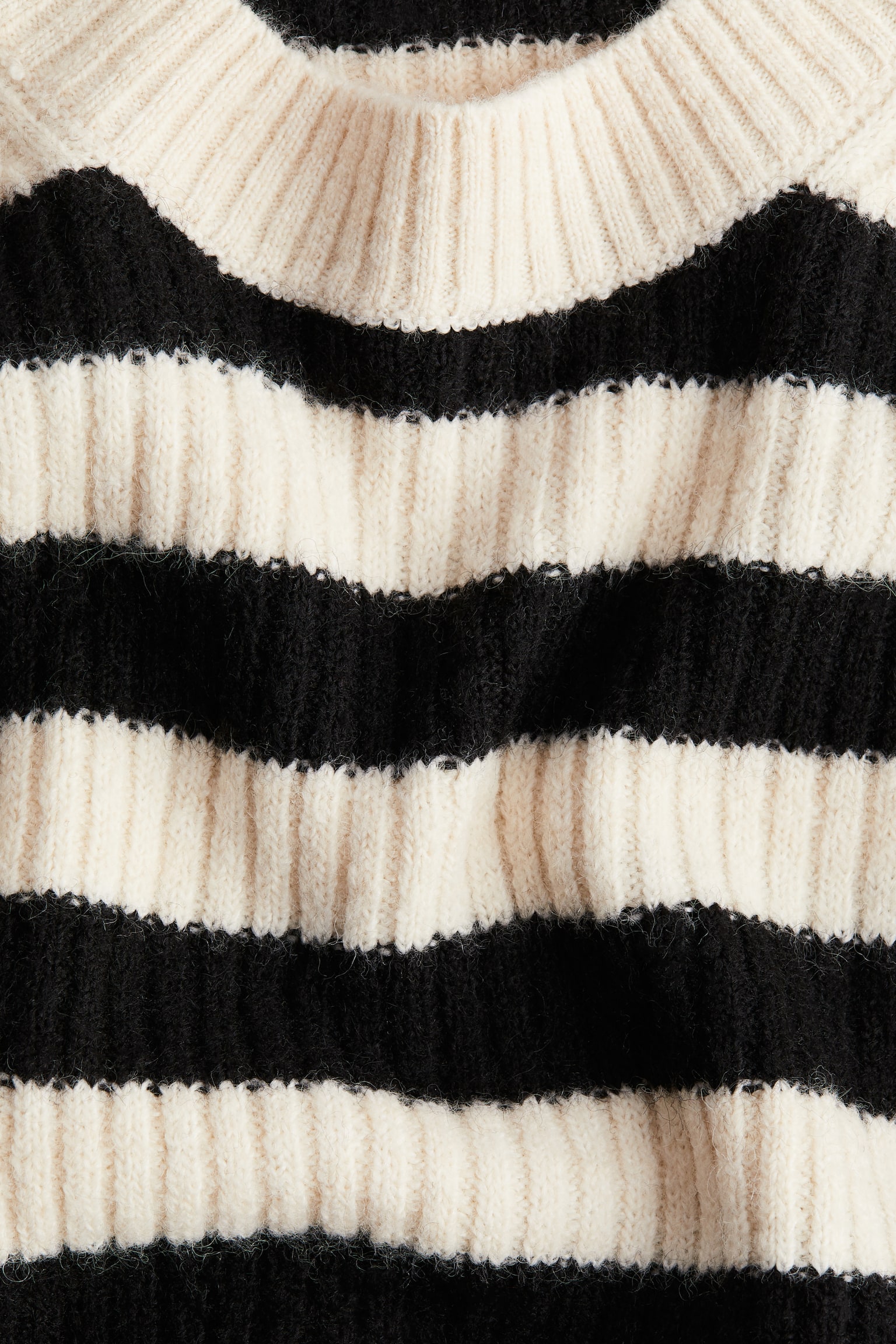 Rib-knit jumper - Light beige/Striped/Light khaki green/Cream/Cream/Dark grey marl/Navy blue/Striped/Beige marl/Light beige marl - 4