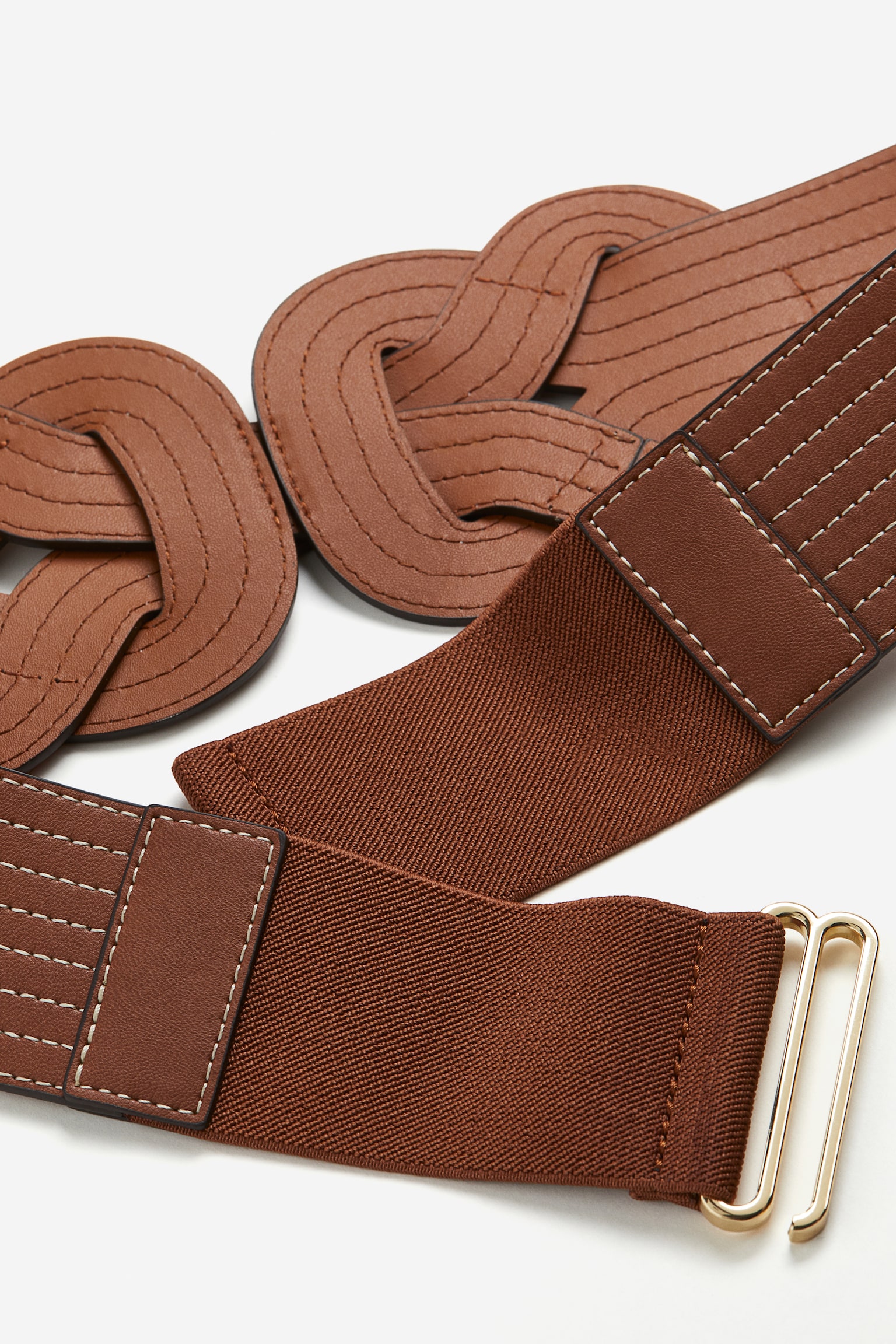 Knot Detail Waist Belt - Brown - 2