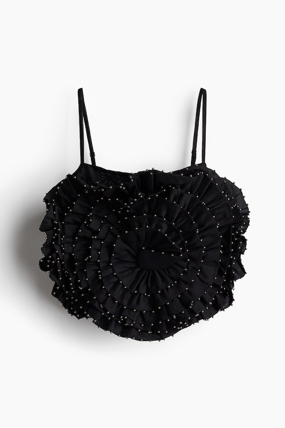 Женские топы H&M Embellished Strappy Top