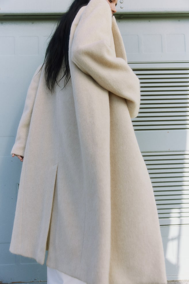 Wool-blend coat - Light beige/Grey - 4