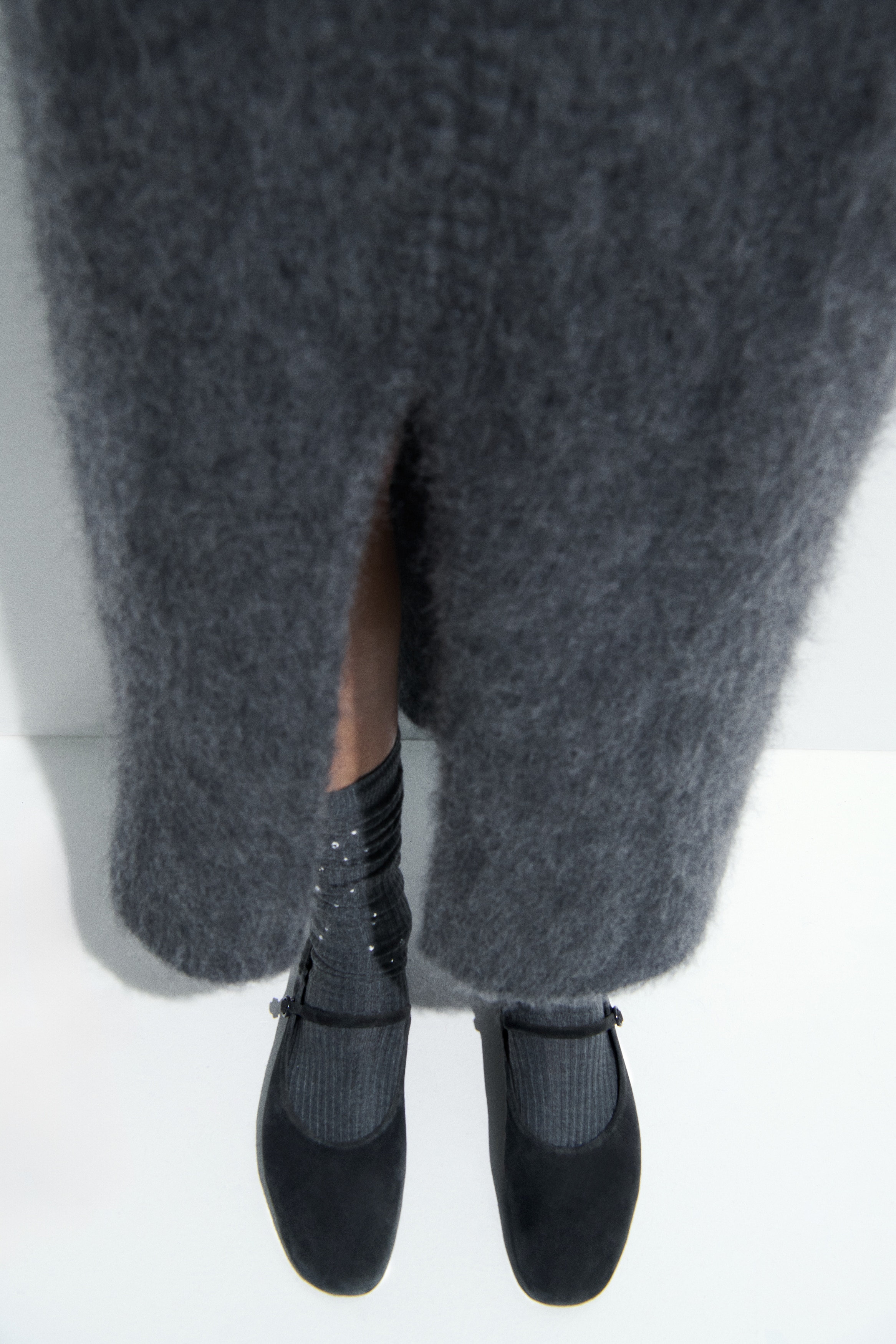 Ballerines babies en cuir velours - Vert kaki foncé/Marron clair/Bordeaux/Turquoise ancien clair