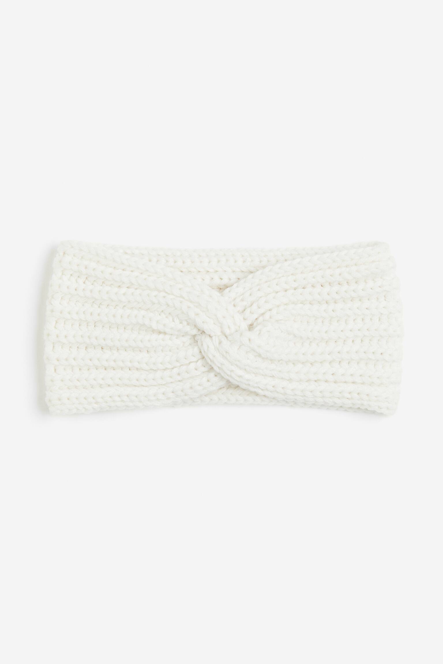 Rib Knit Headband - Cream - 1