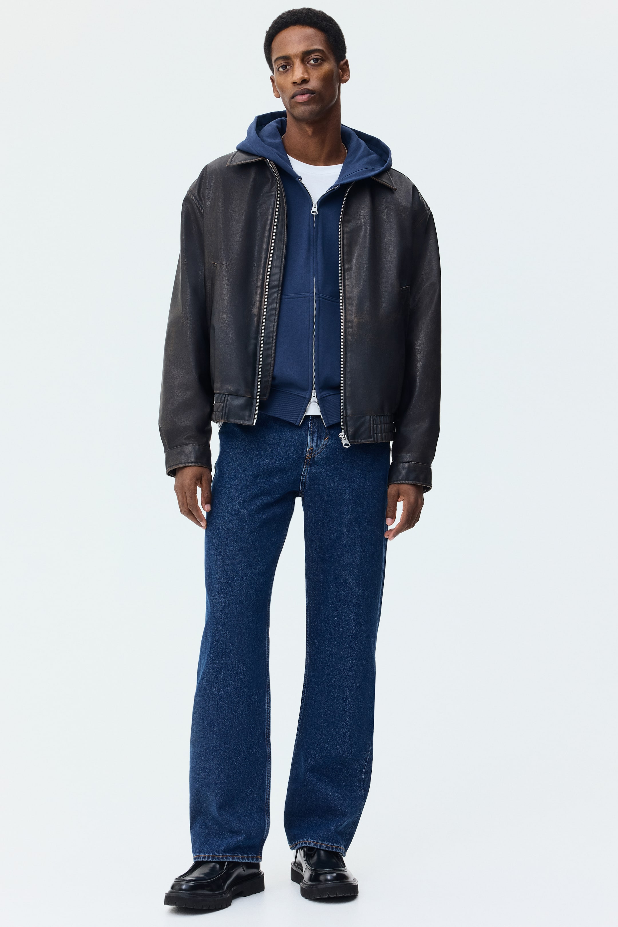 Grotere afbeelding bekijken: Boxy ritshoodie Loose Fit - Blauw - HEREN | H&M BE 2