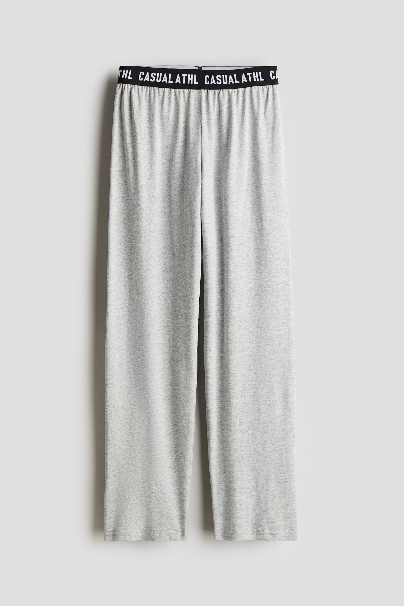 Cotton jersey pyjama bottoms - Grey marl - 1