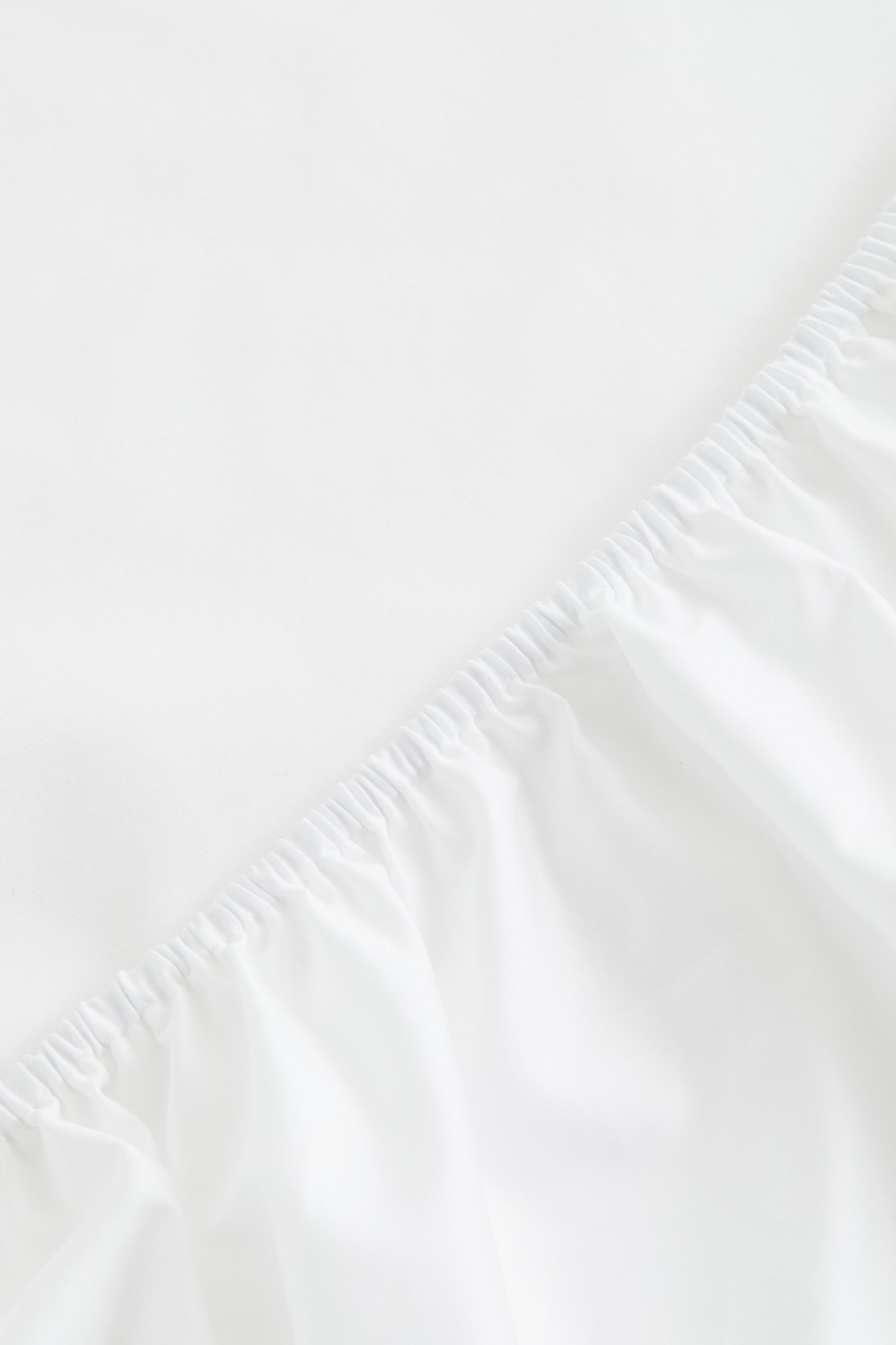 Fitted cotton sateen sheet - White - 2