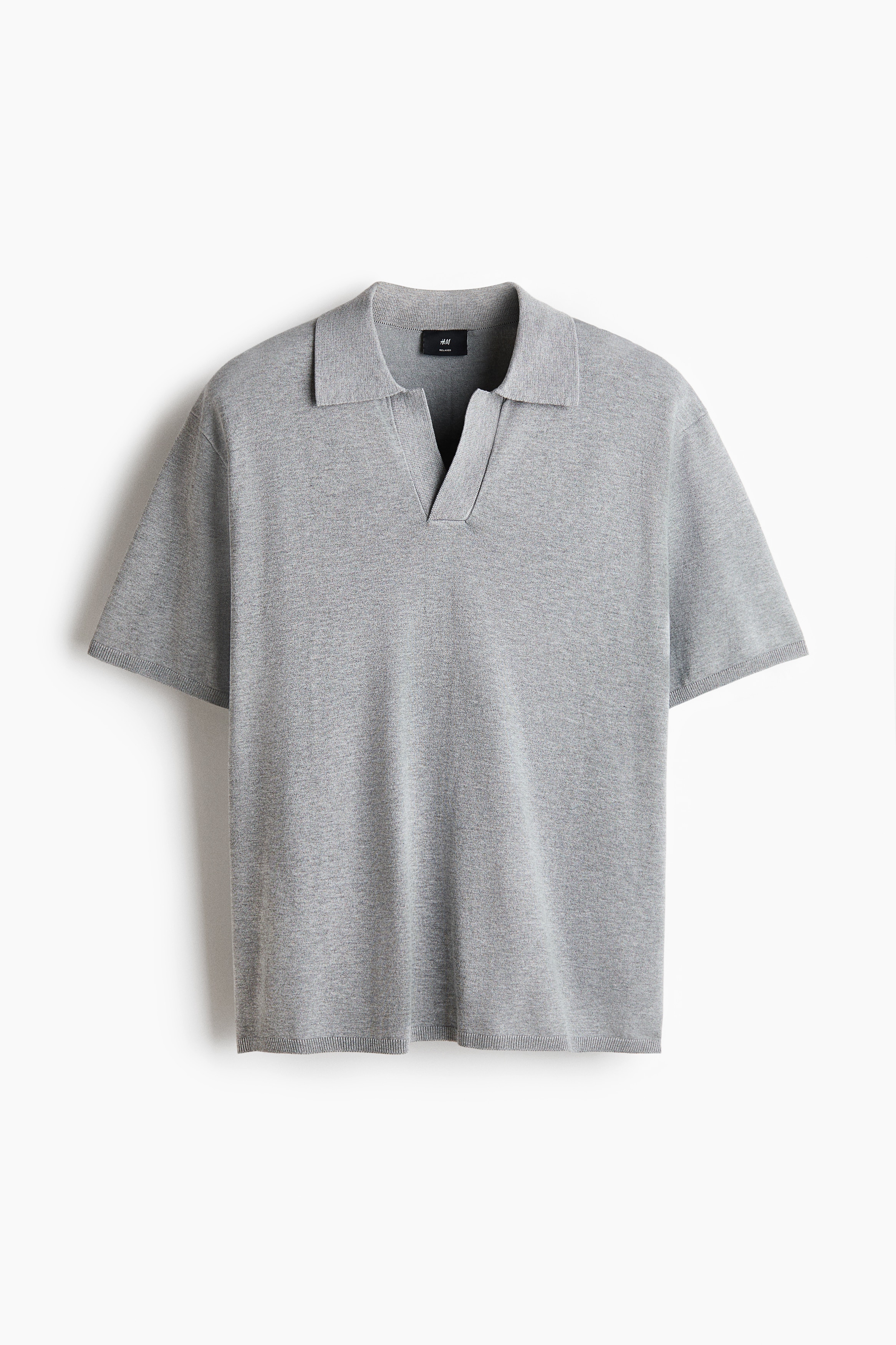 Polo Relaxed Fit - Cinzento mesclado/Preto